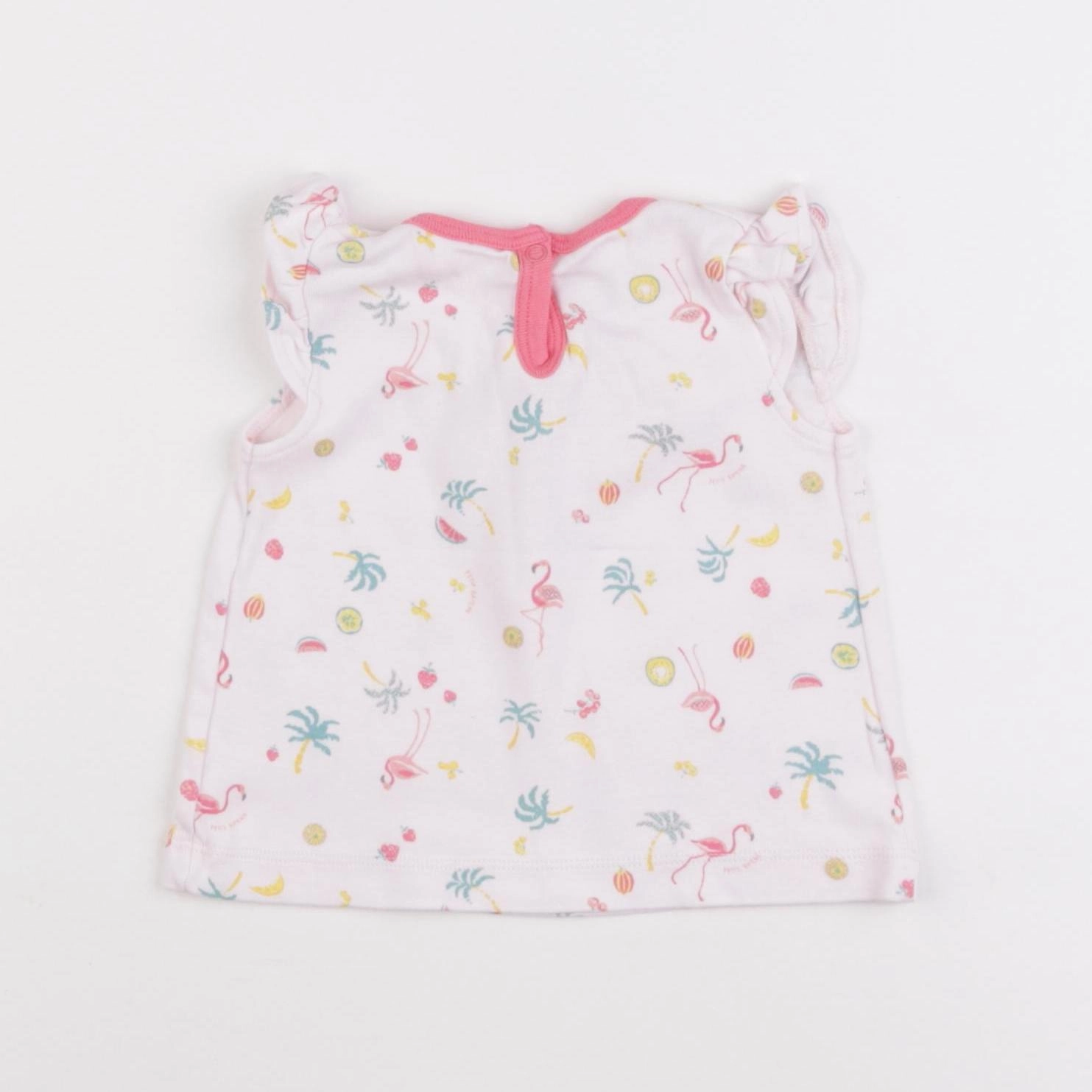 Petit Bateau - tee-shirt rose - 9 mois