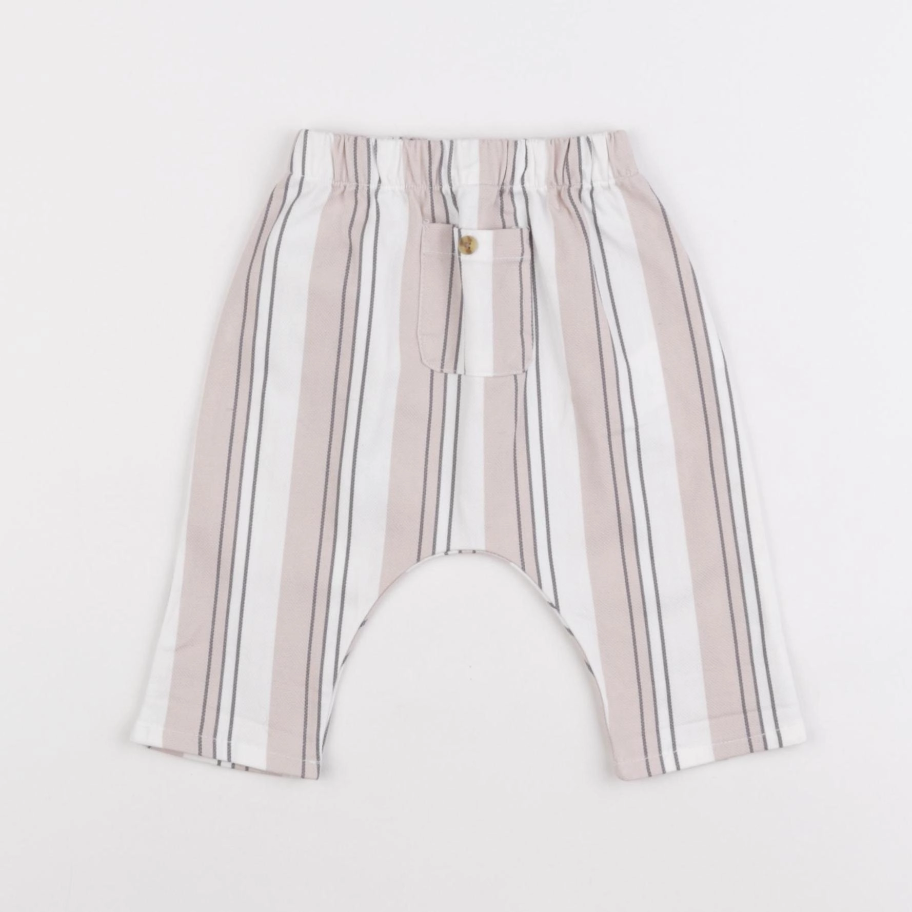 Vertbaudet - sarouel blanc, beige - 3 mois