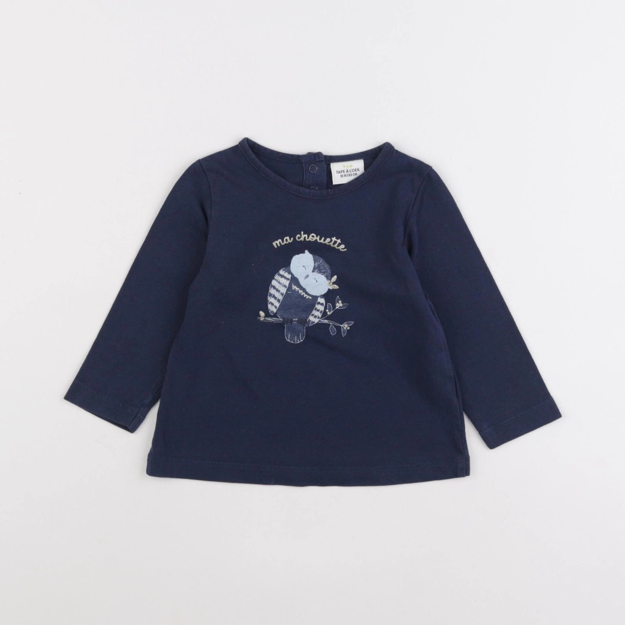 Tape à l'oeil - tee-shirt bleu - 18 mois