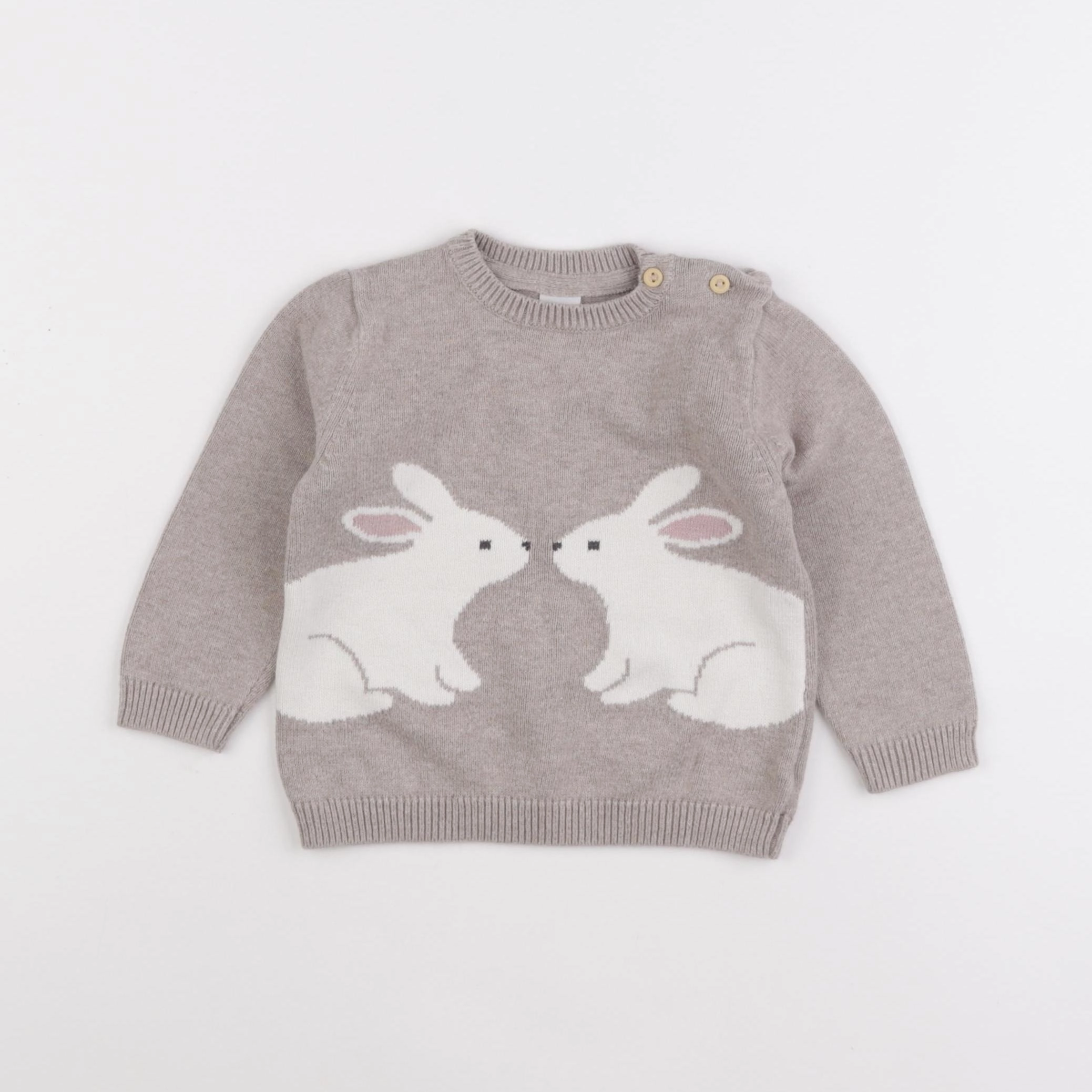 H&M - pull beige - 12 mois