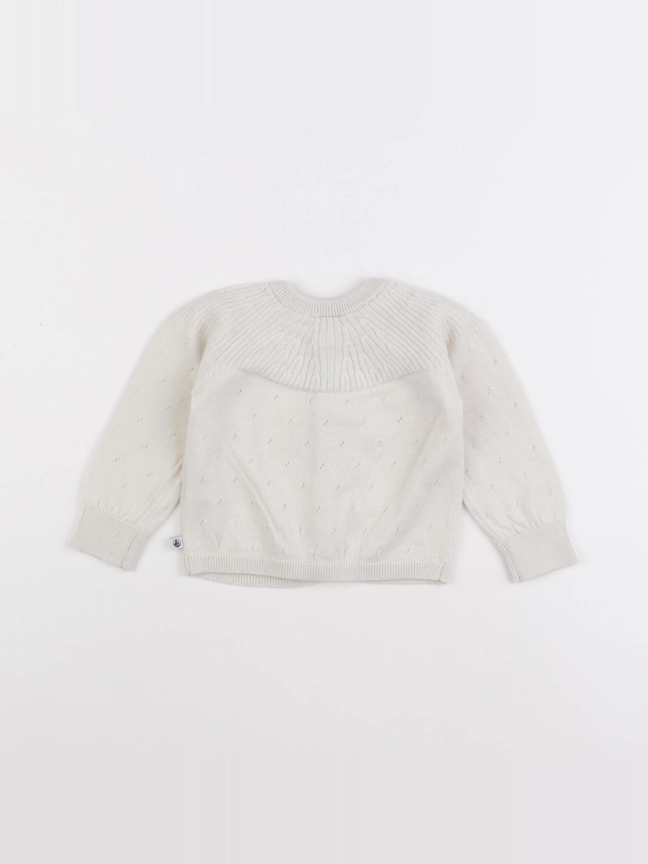 Petit Bateau - gilet beige - 12 mois