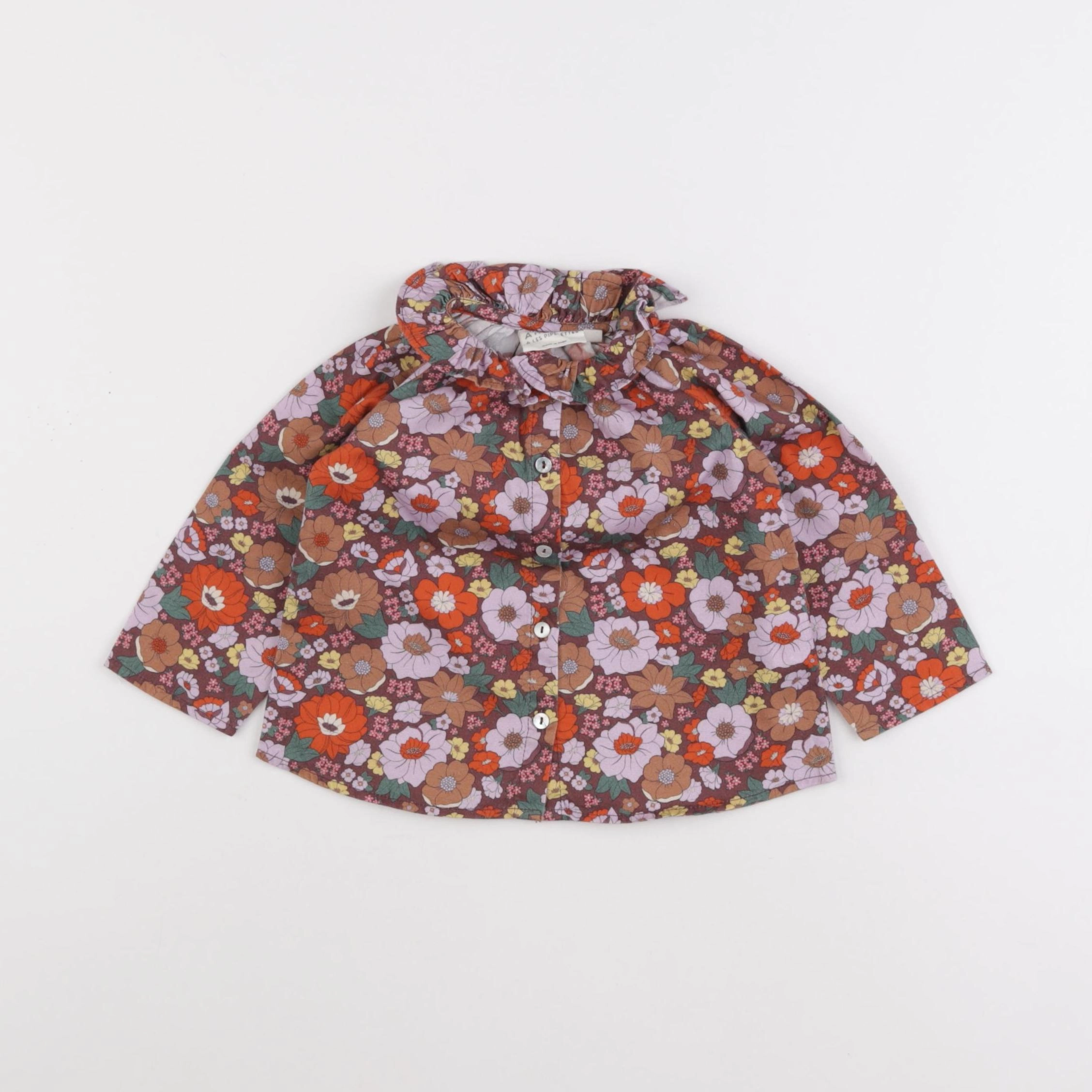 Arsène et les pipelettes - blouse multicolore - 12 mois
