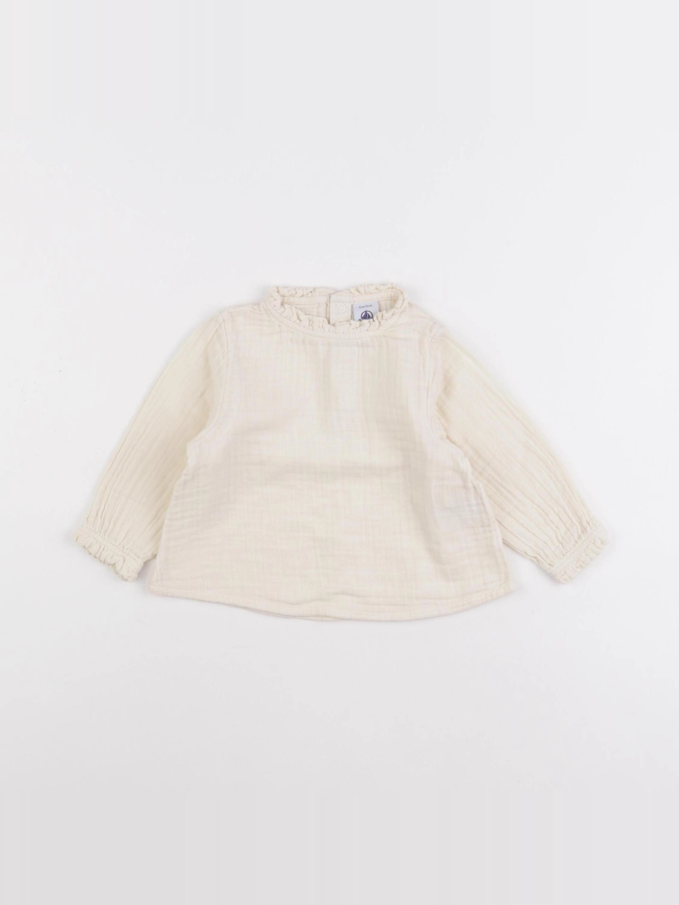 Petit Bateau - blouse beige - 12 mois