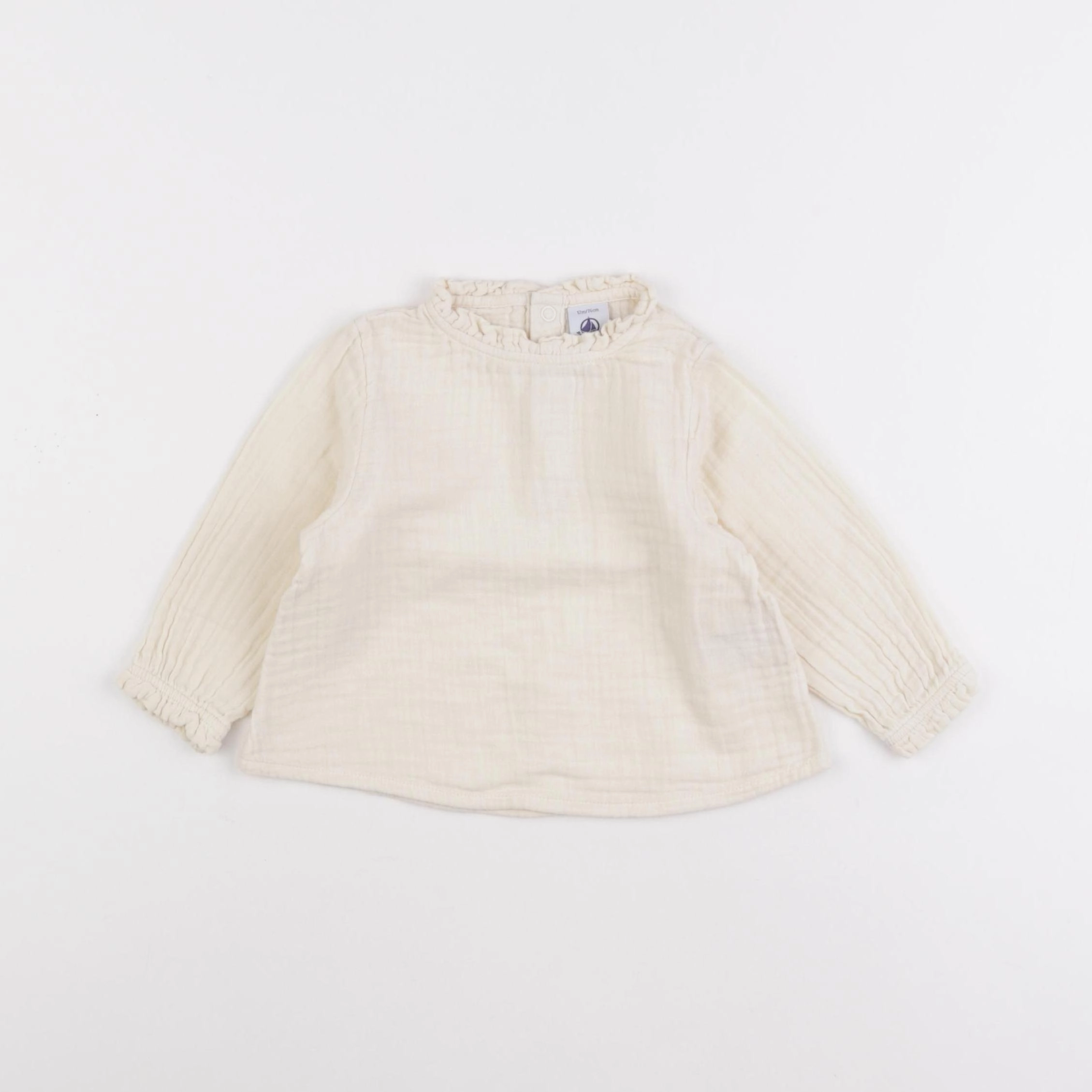 Petit Bateau - blouse beige - 12 mois