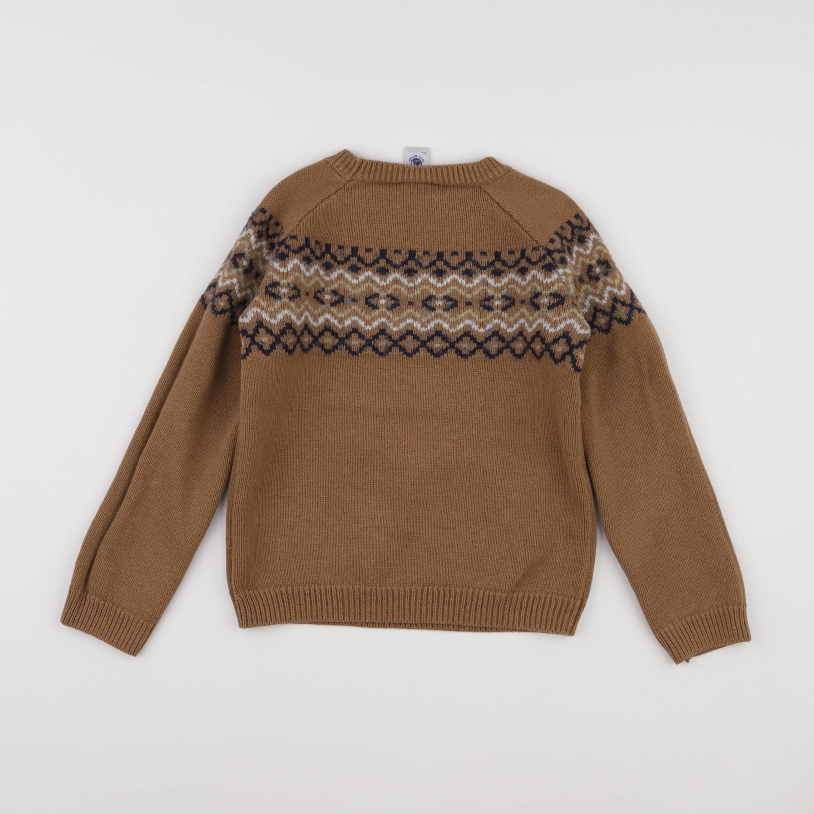 Petit Bateau - pull marron - 8 ans