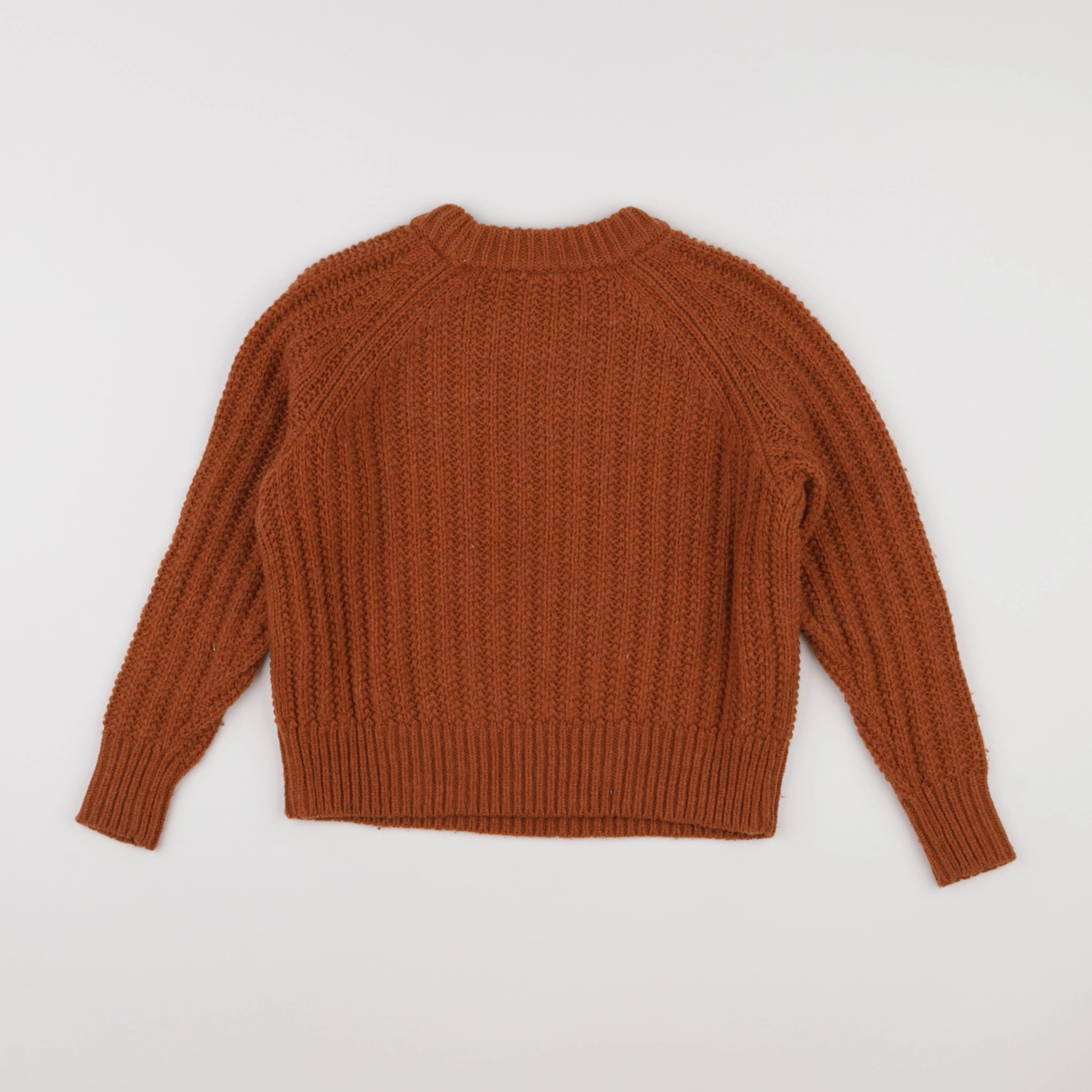 Uniqlo - pull orange - 7/8 ans