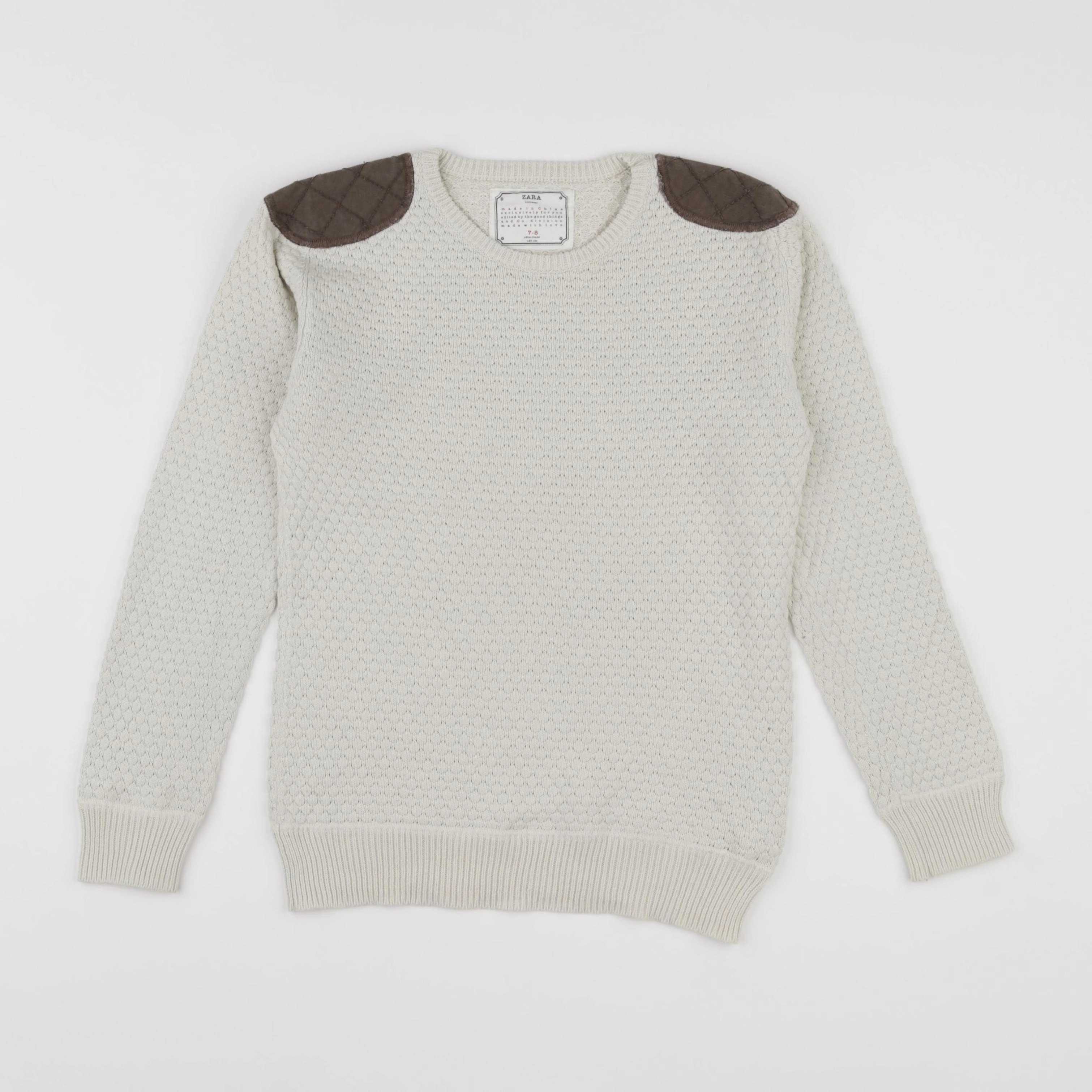 Zara - pull beige - 7/8 ans