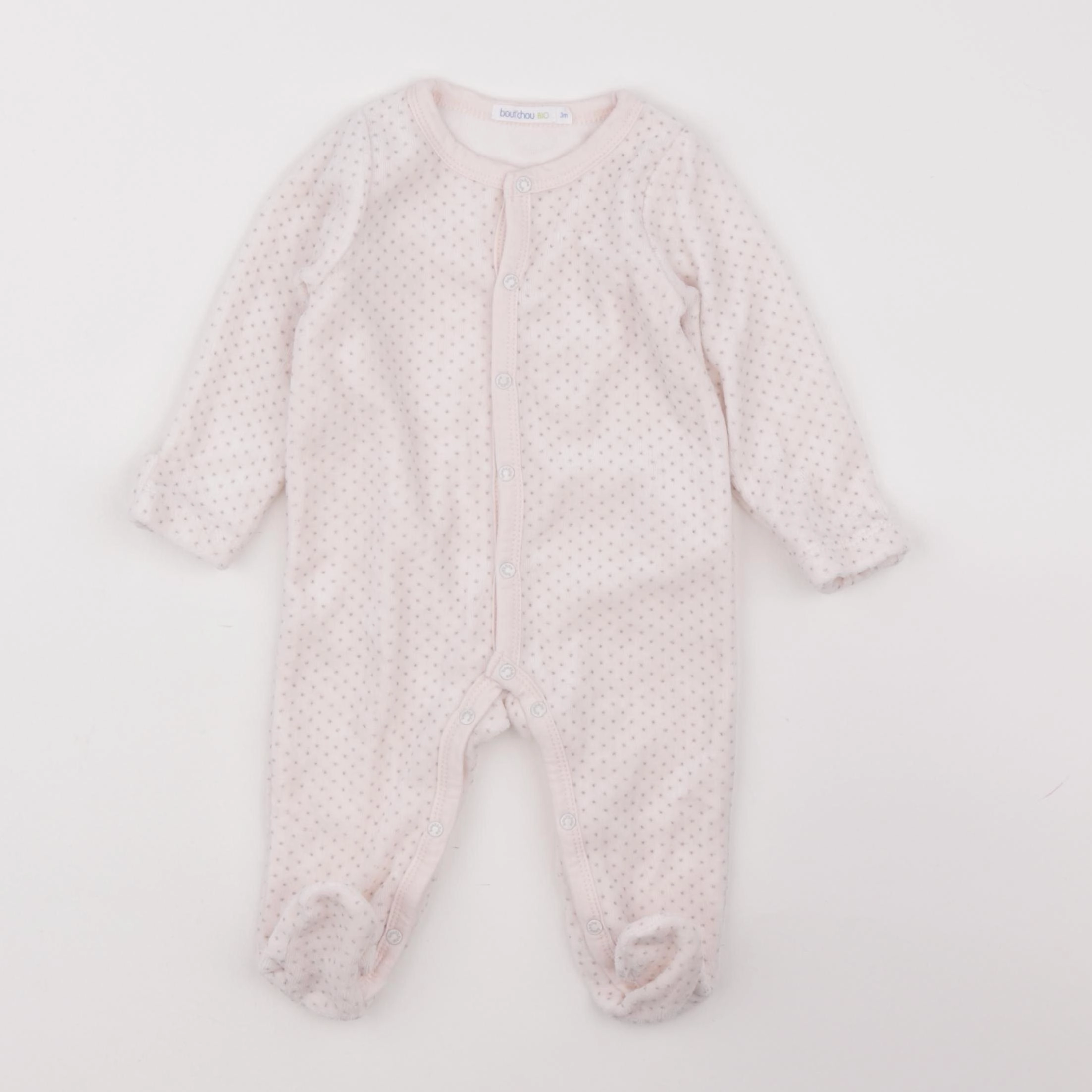 Boutchou - pyjama velours rose - 3 mois