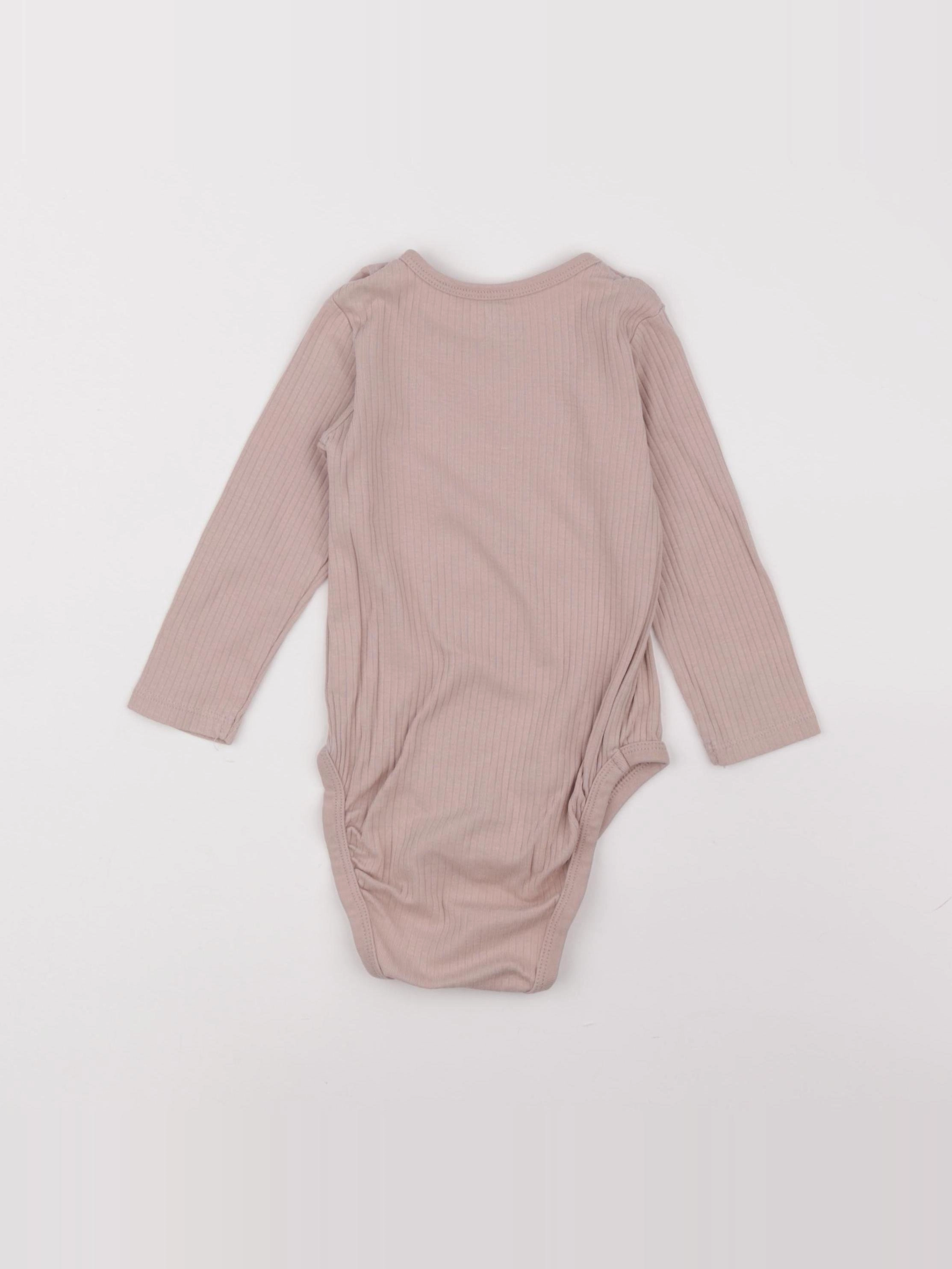 H&M - body rose - 9/12 mois