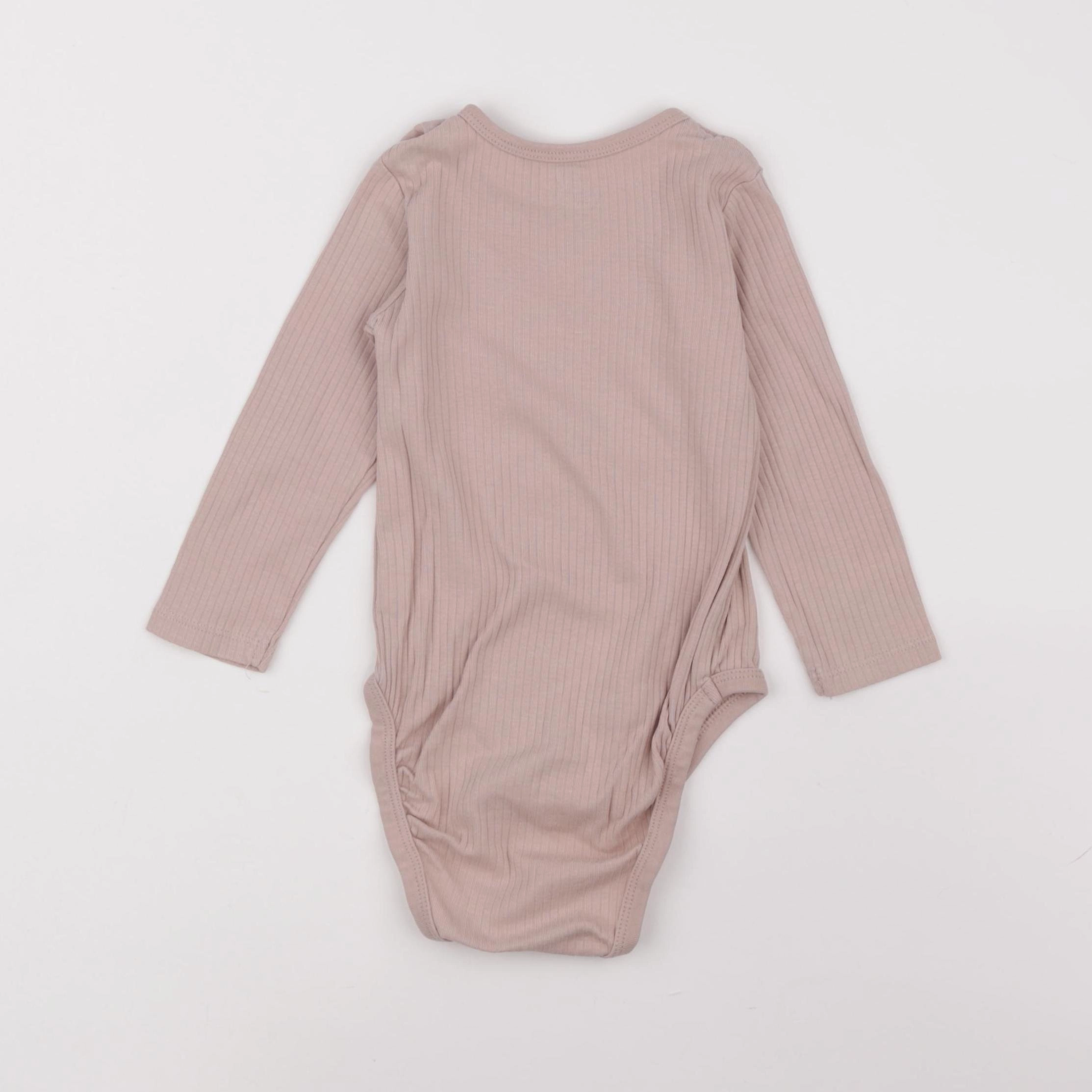H&M - body rose - 9/12 mois