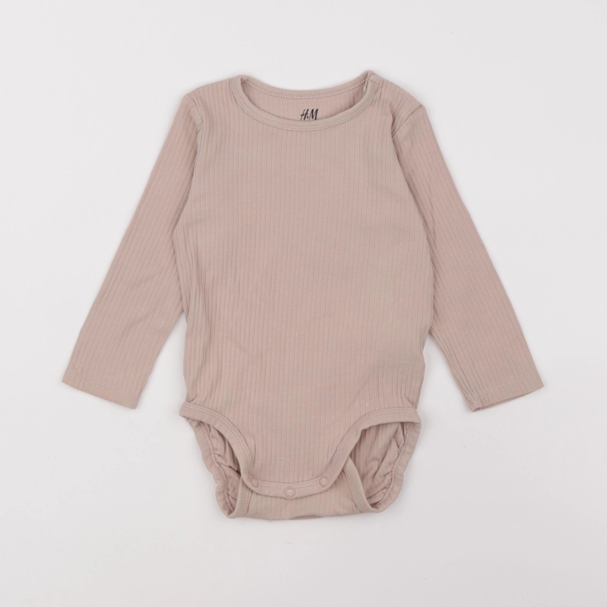 H&M - body beige - 9/12 mois