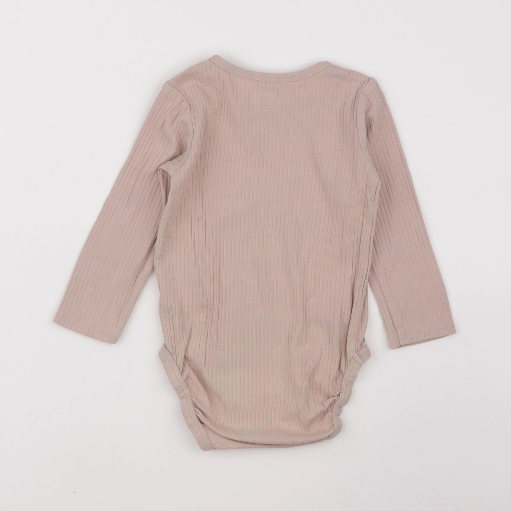 H&M - body beige - 9/12 mois