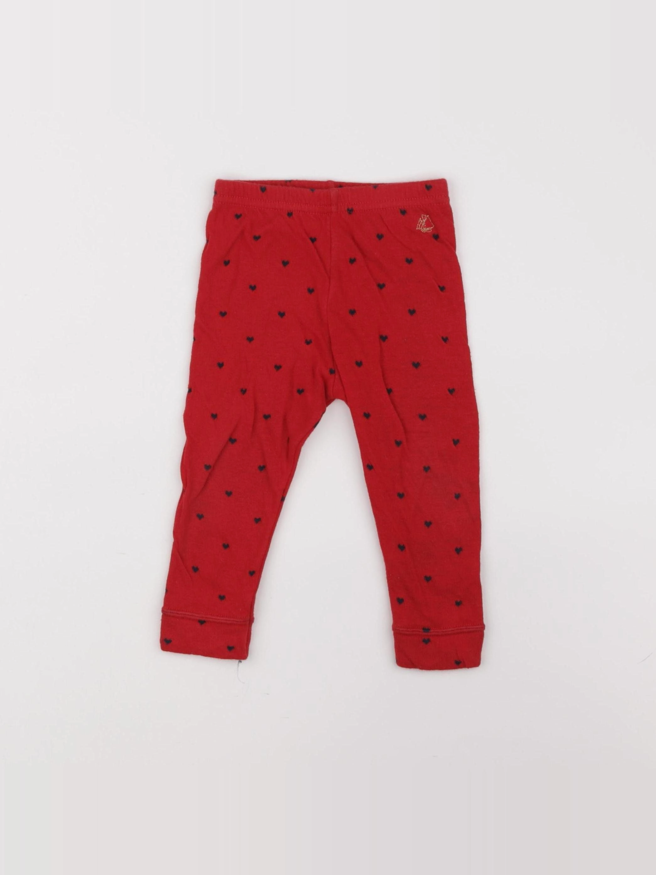 Petit Bateau - legging rouge - 12 mois