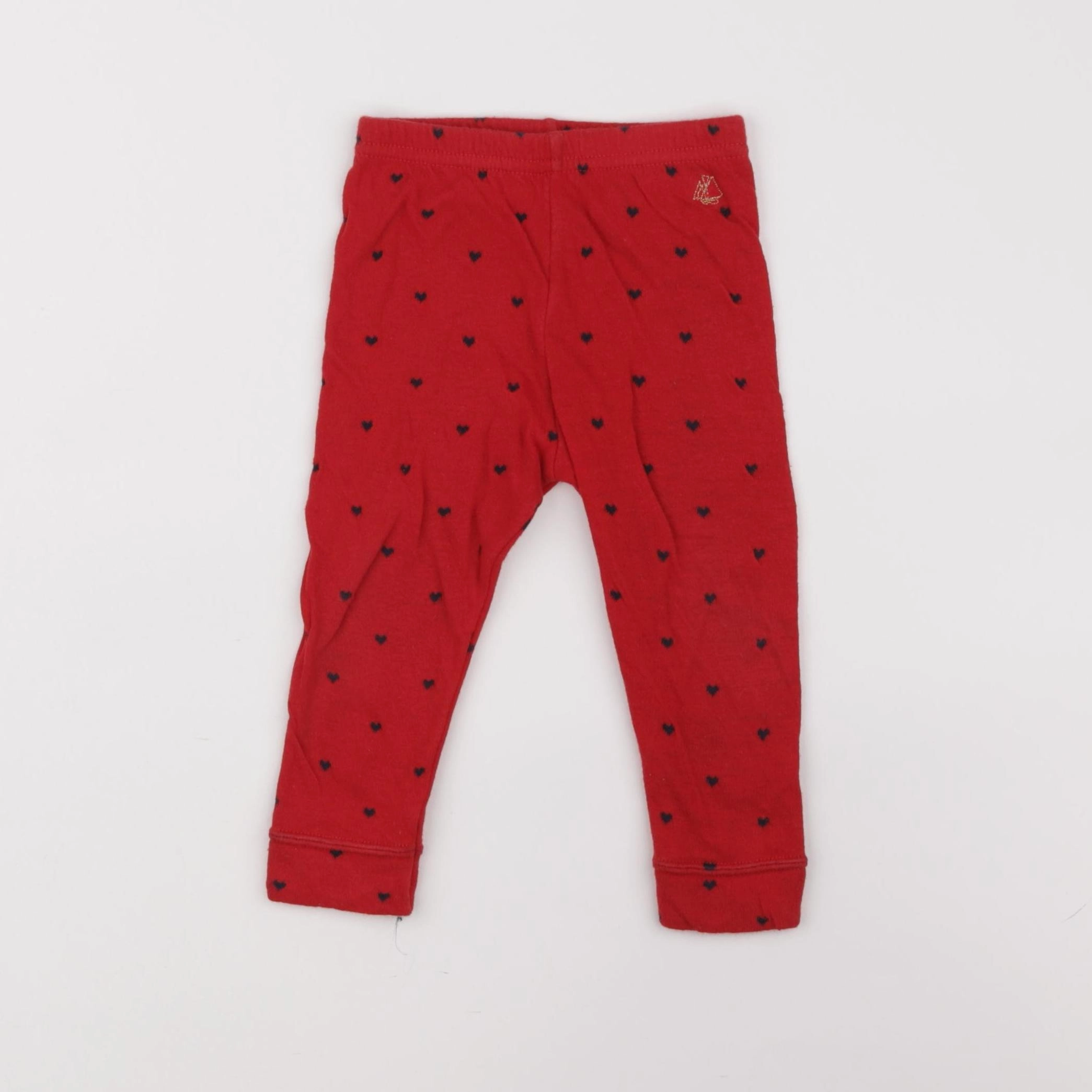 Petit Bateau - legging rouge - 12 mois