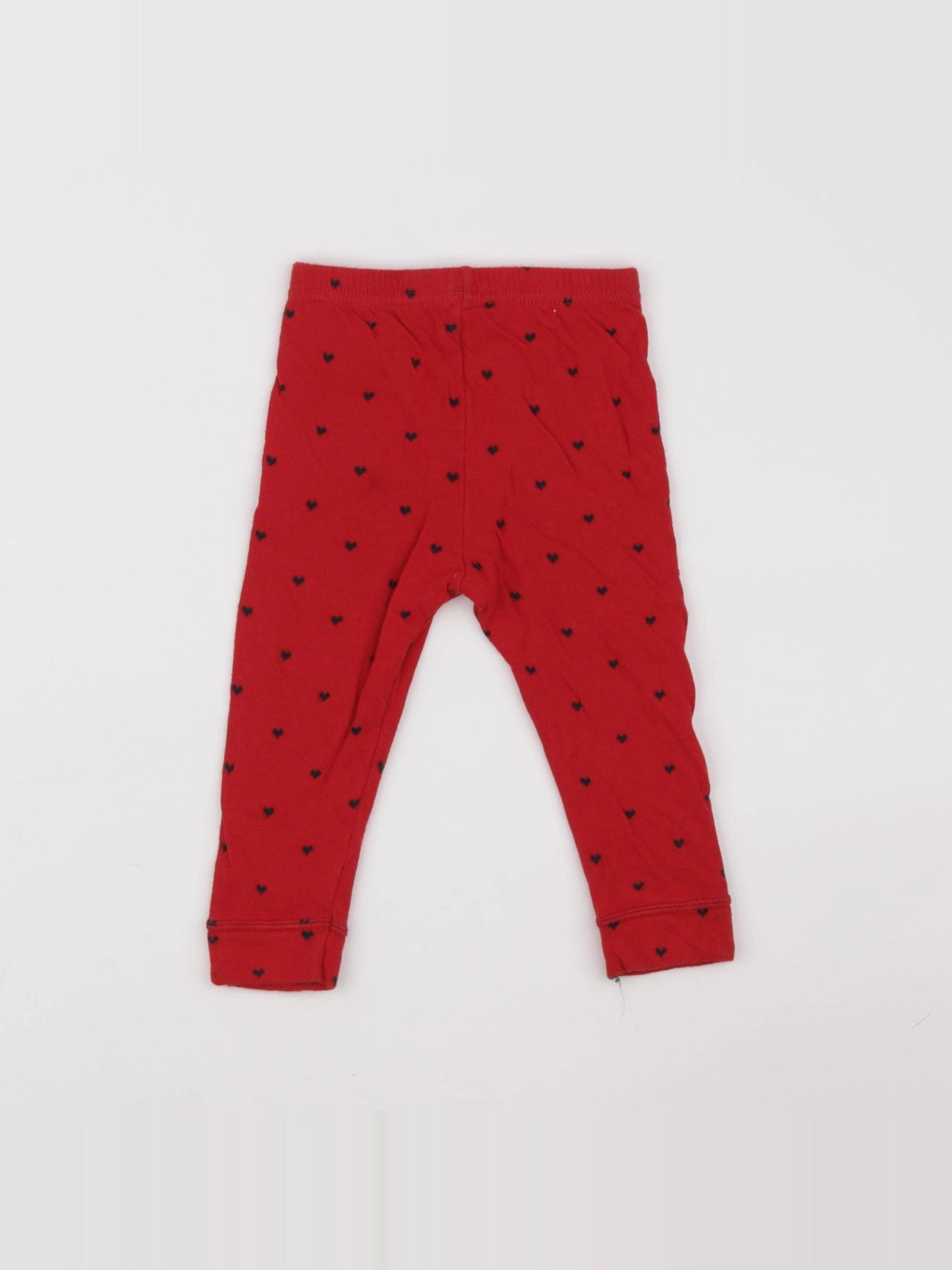 Petit Bateau - legging rouge - 12 mois