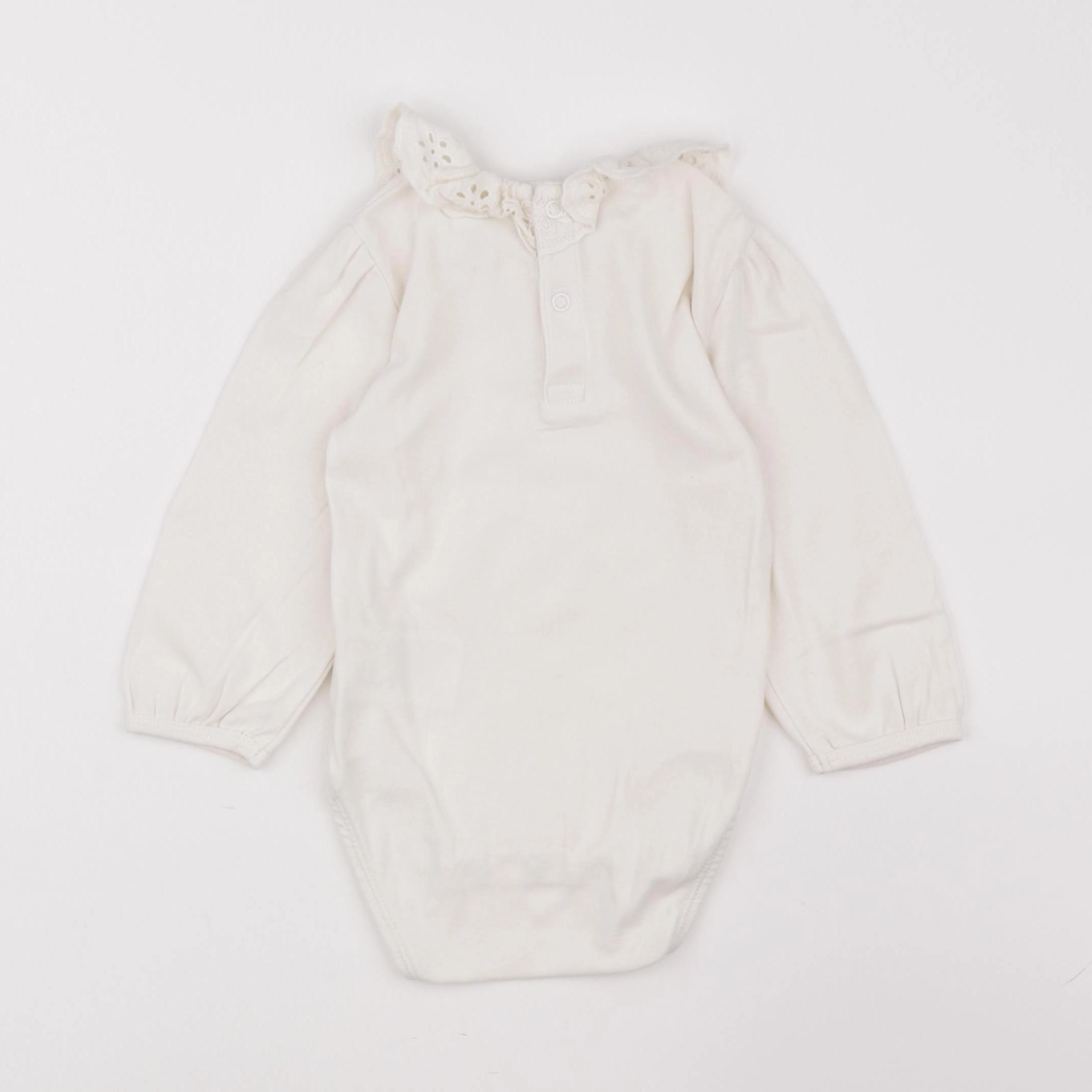 H&M - body à col blanc - 9/12 mois