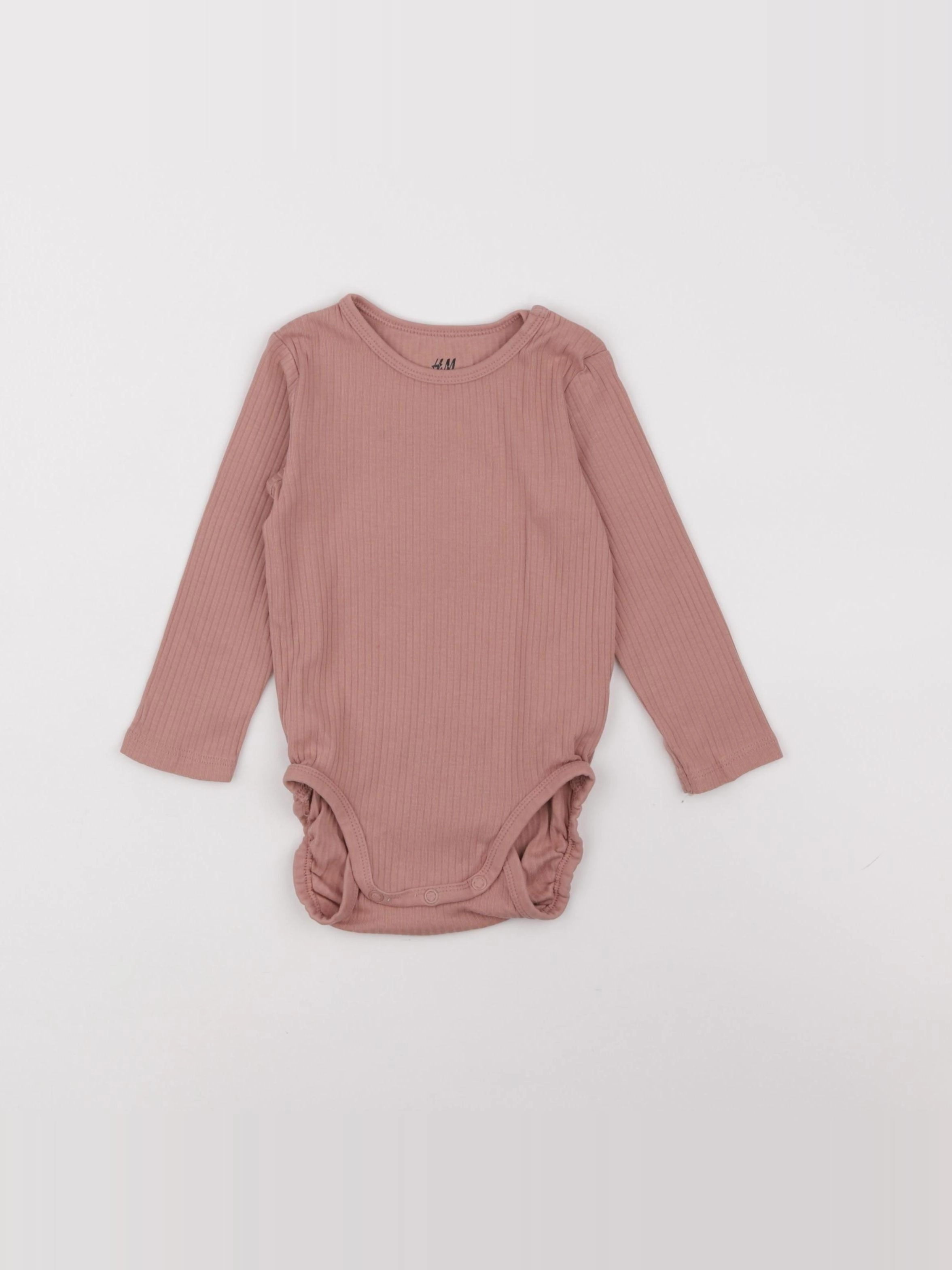 H&M - body rose - 9/12 mois