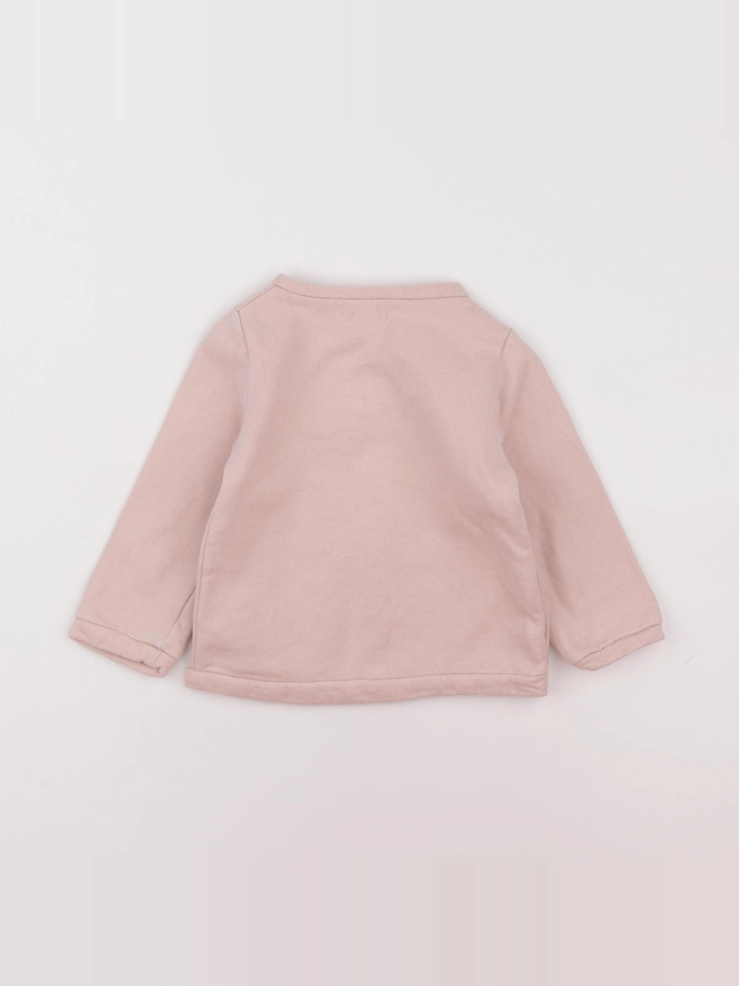 Vertbaudet - sweat rose - 18 mois