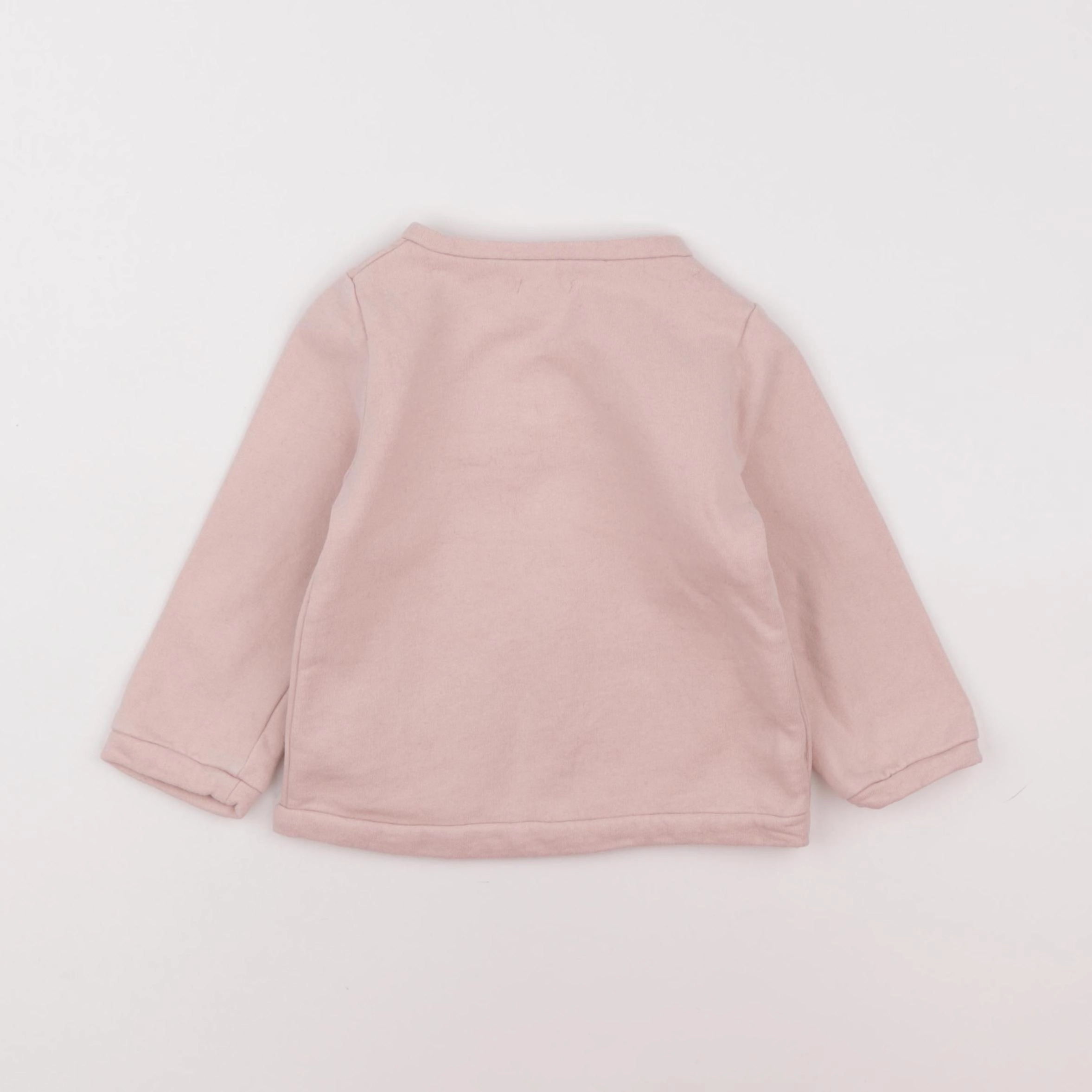 Vertbaudet - sweat rose - 18 mois