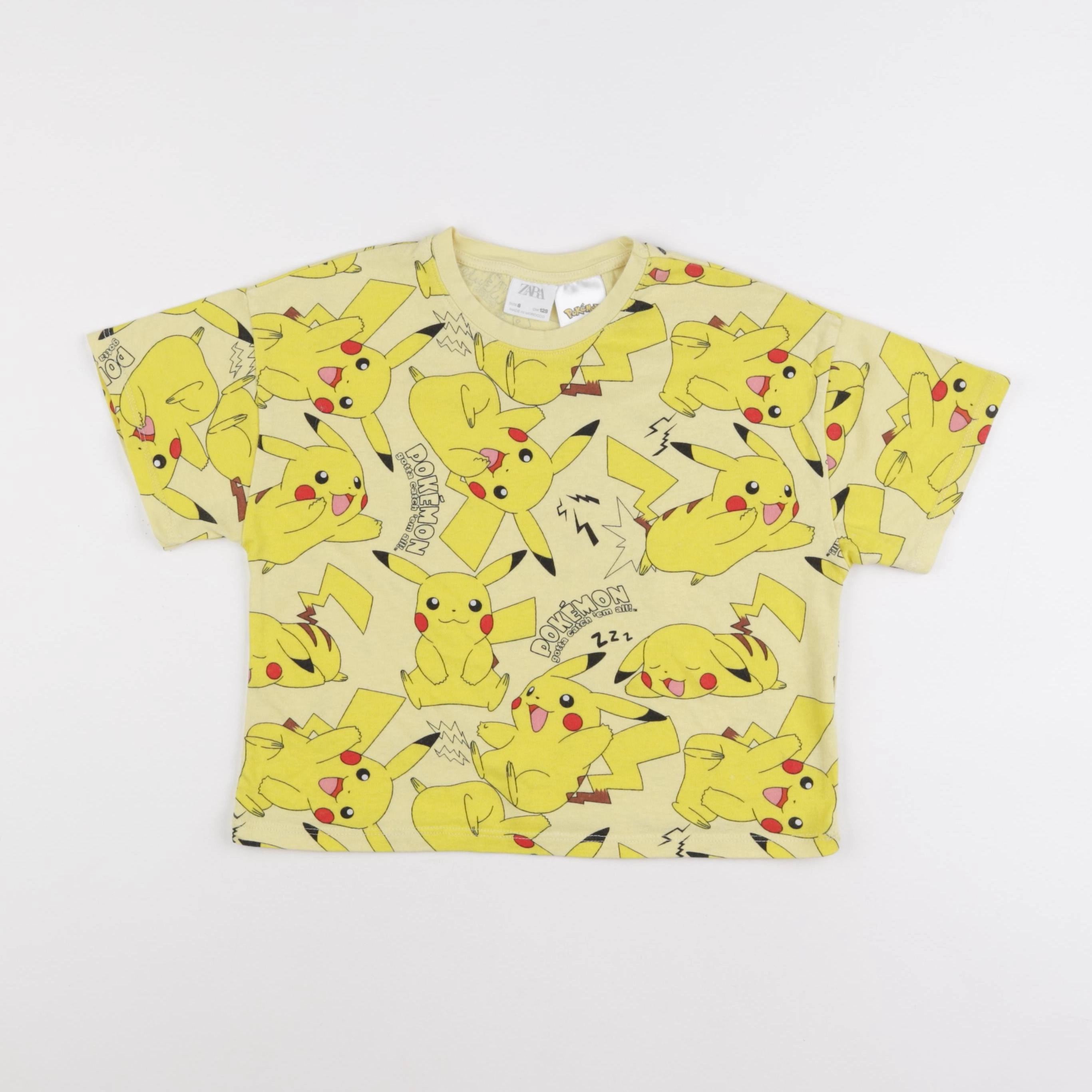 Zara - tee-shirt jaune - 8 ans