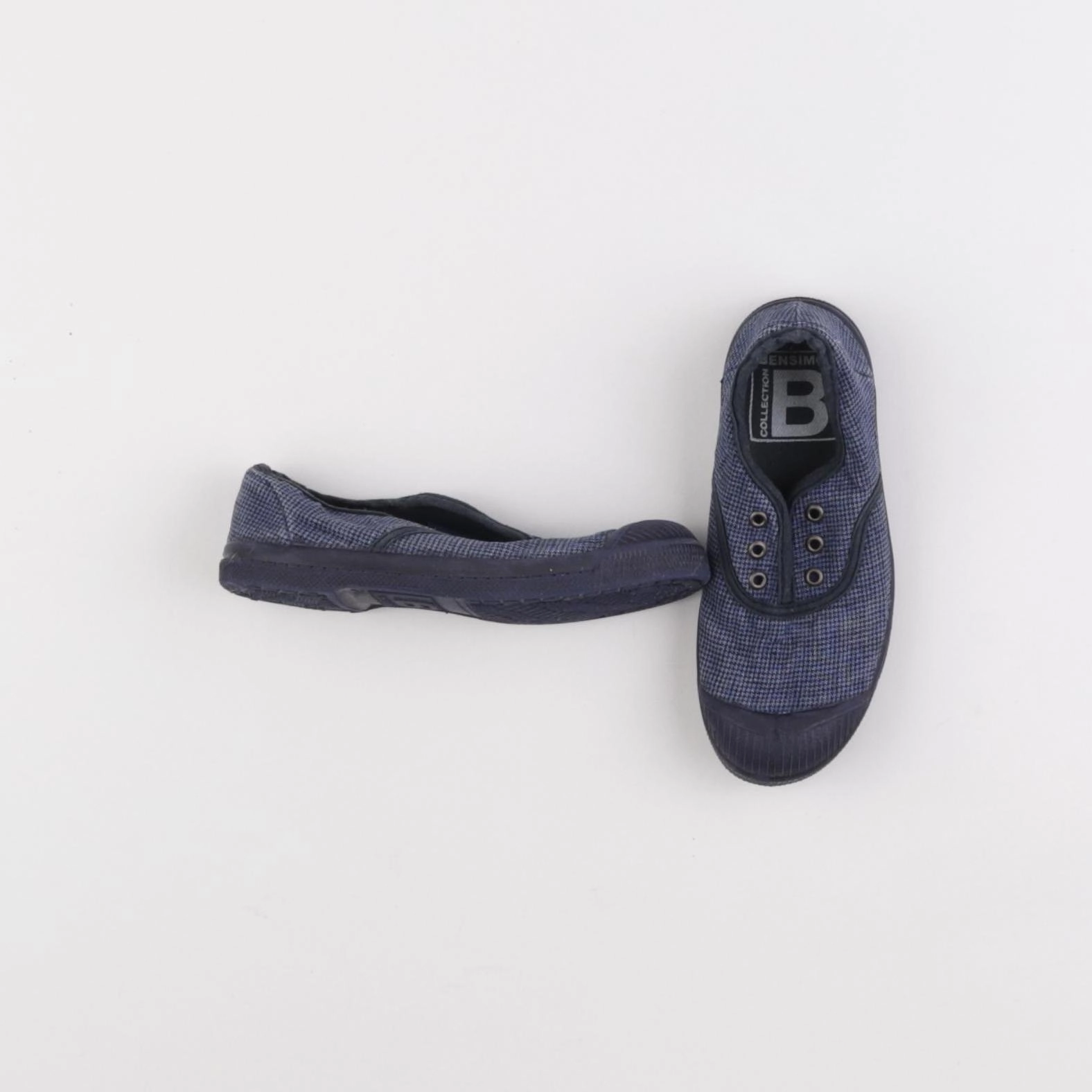Bensimon - tennis à scratch/ lacets bleu - pointure 28