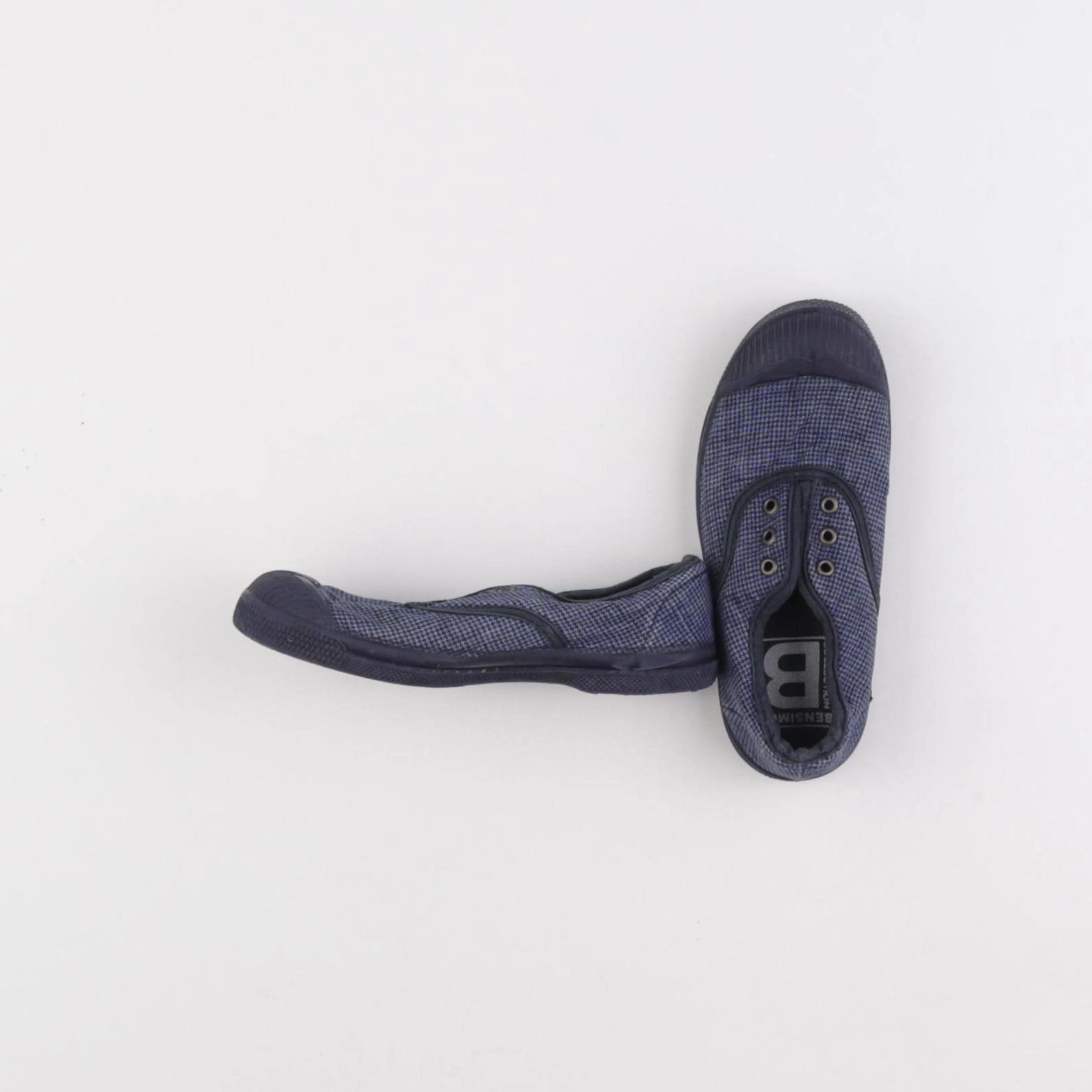 Bensimon - tennis à scratch/ lacets bleu - pointure 28