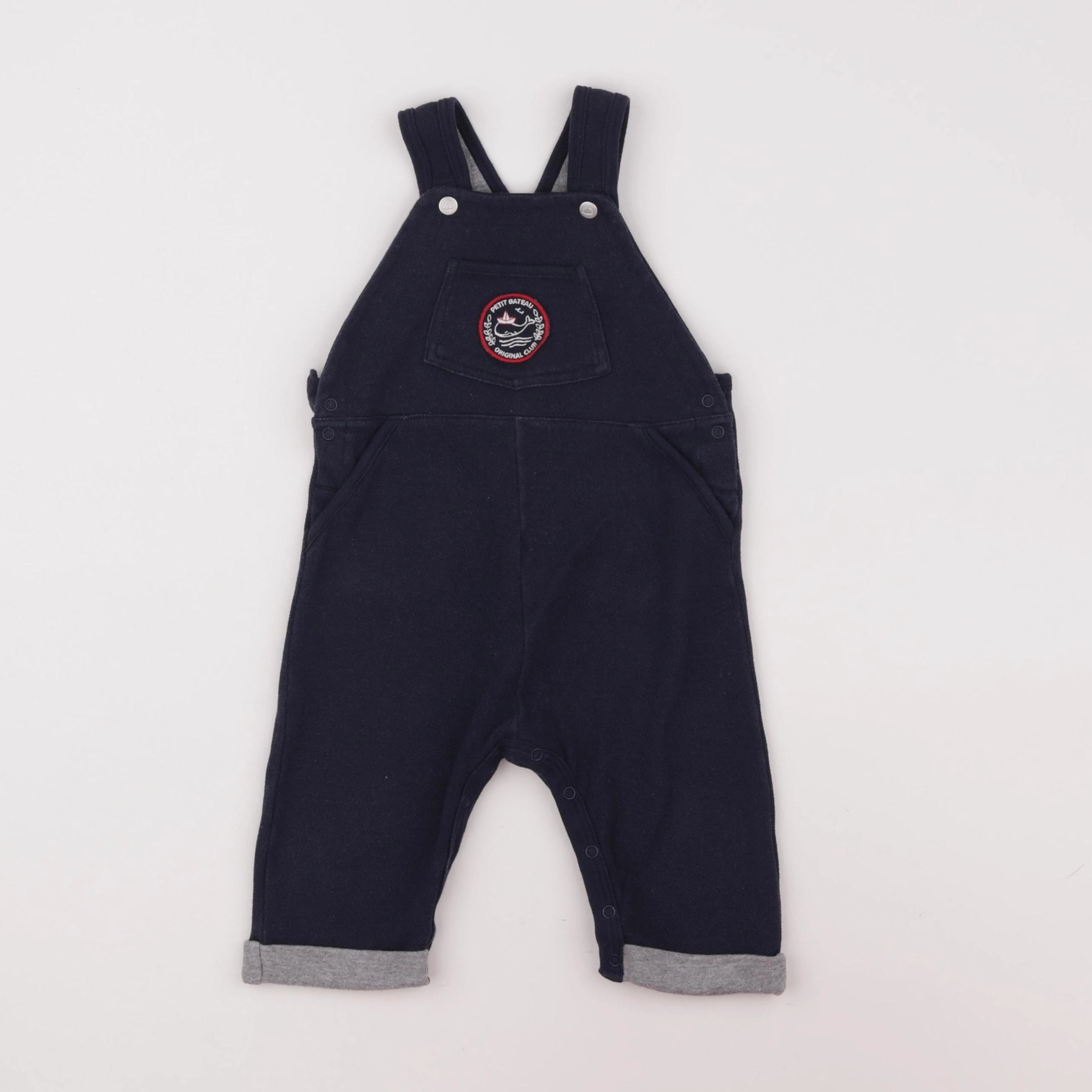 Petit Bateau - salopette bleu - 12 mois