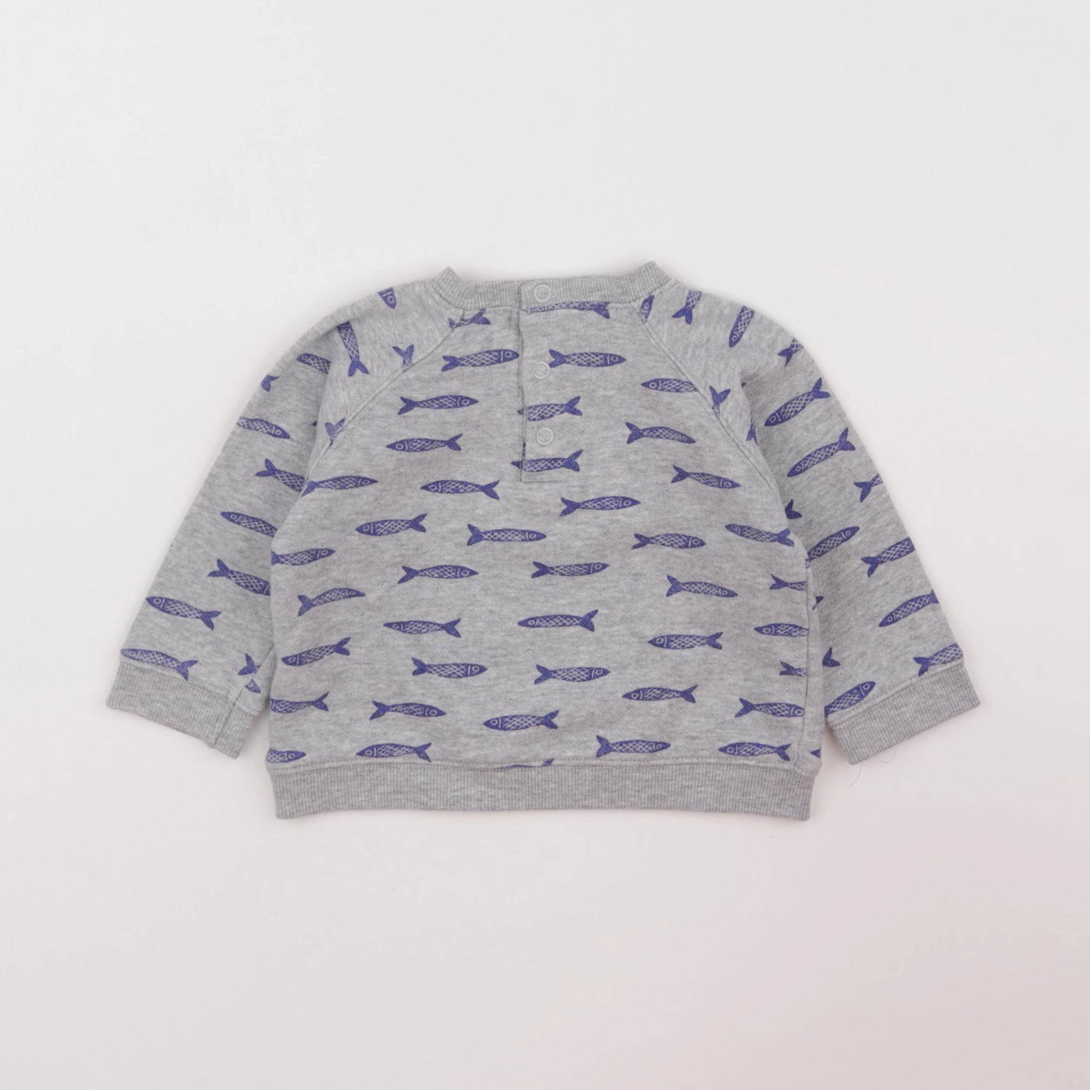 Boutchou - sweat gris - 12 mois