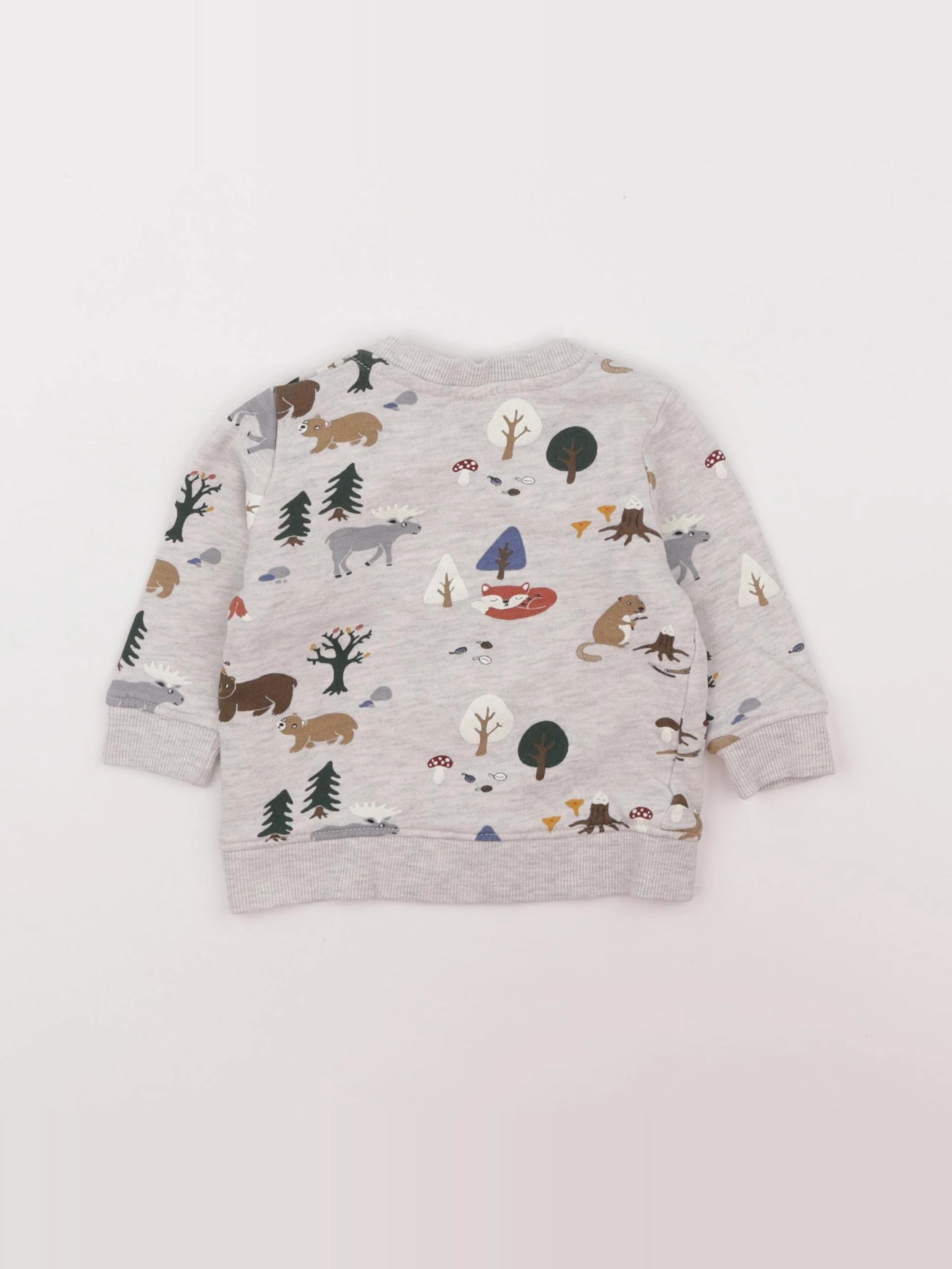 H&M - sweat gris - 6 mois