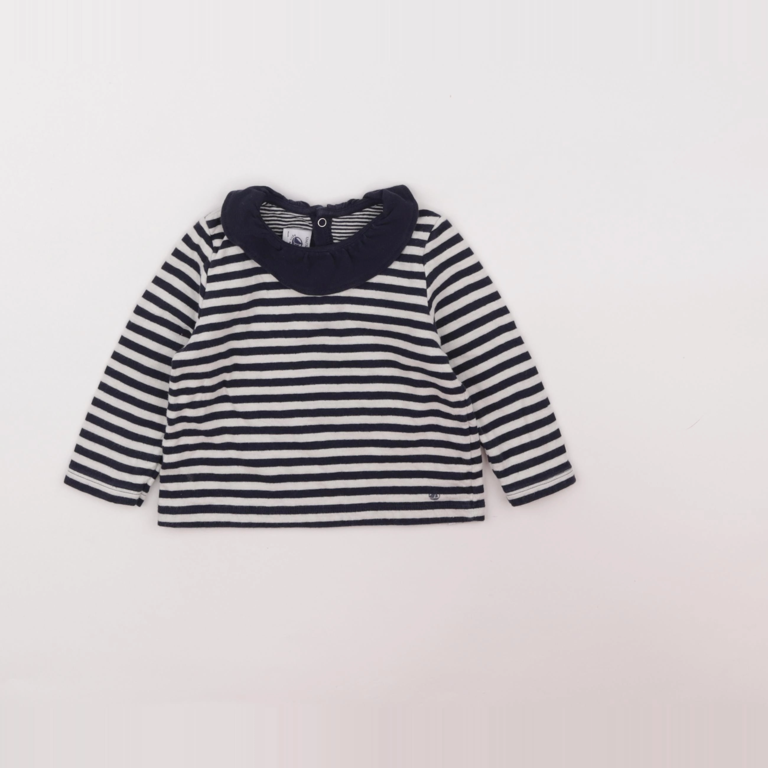 Petit Bateau - tee-shirt bleu - 12 mois