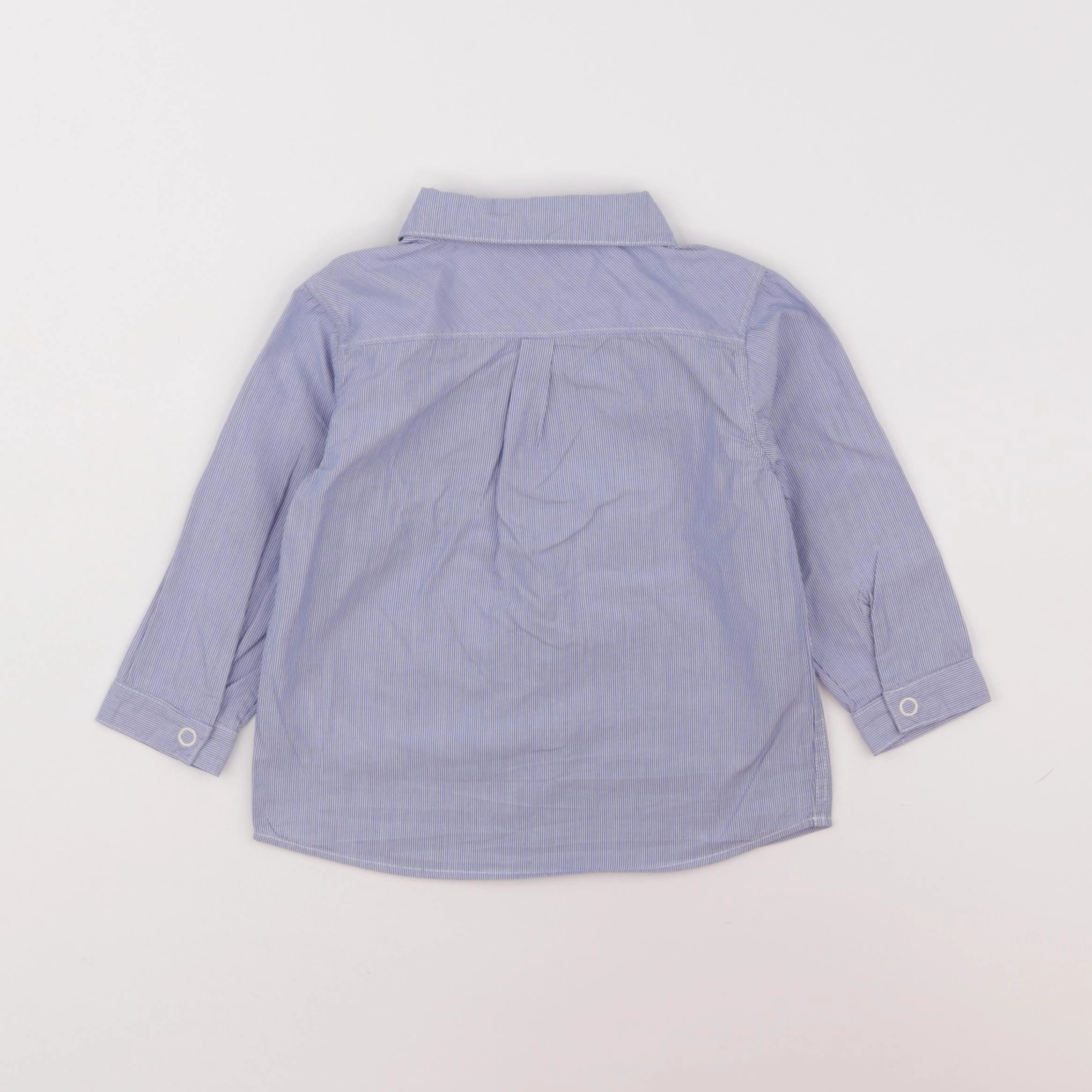 Petit Bateau - chemise bleu - 18 mois