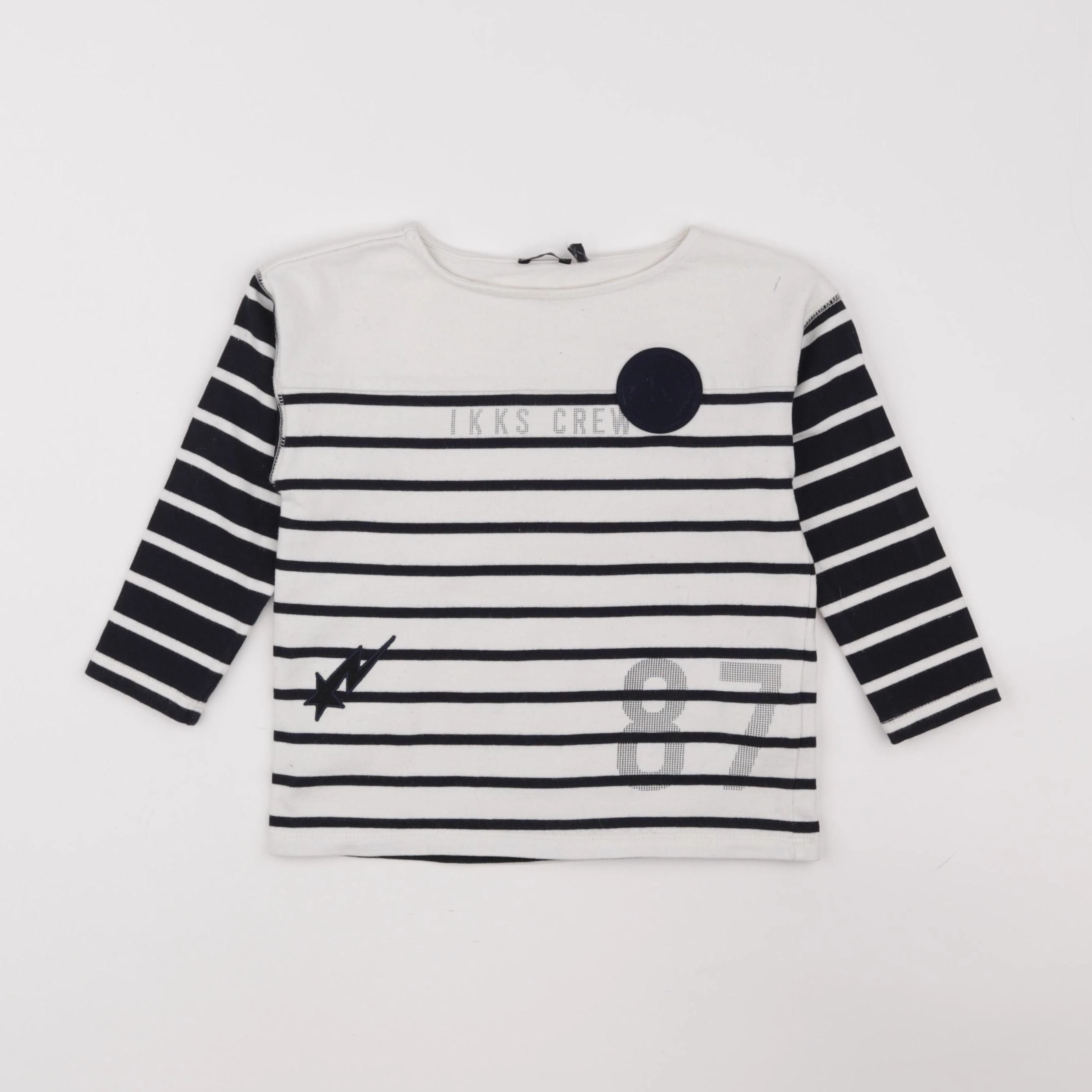 IKKS - tee-shirt blanc, bleu - 3 ans