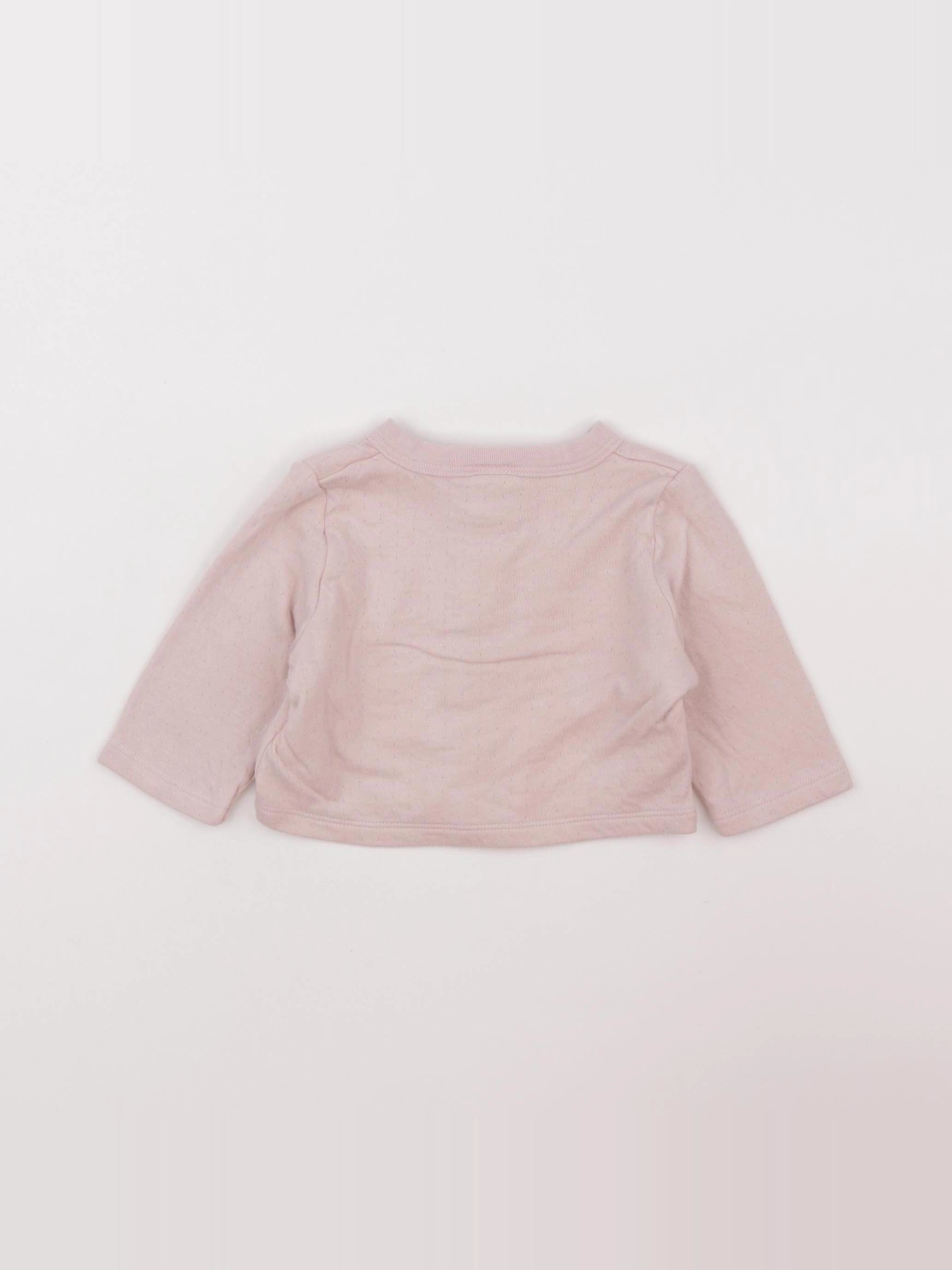 Petit Bateau - tee-shirt rose - 6 mois
