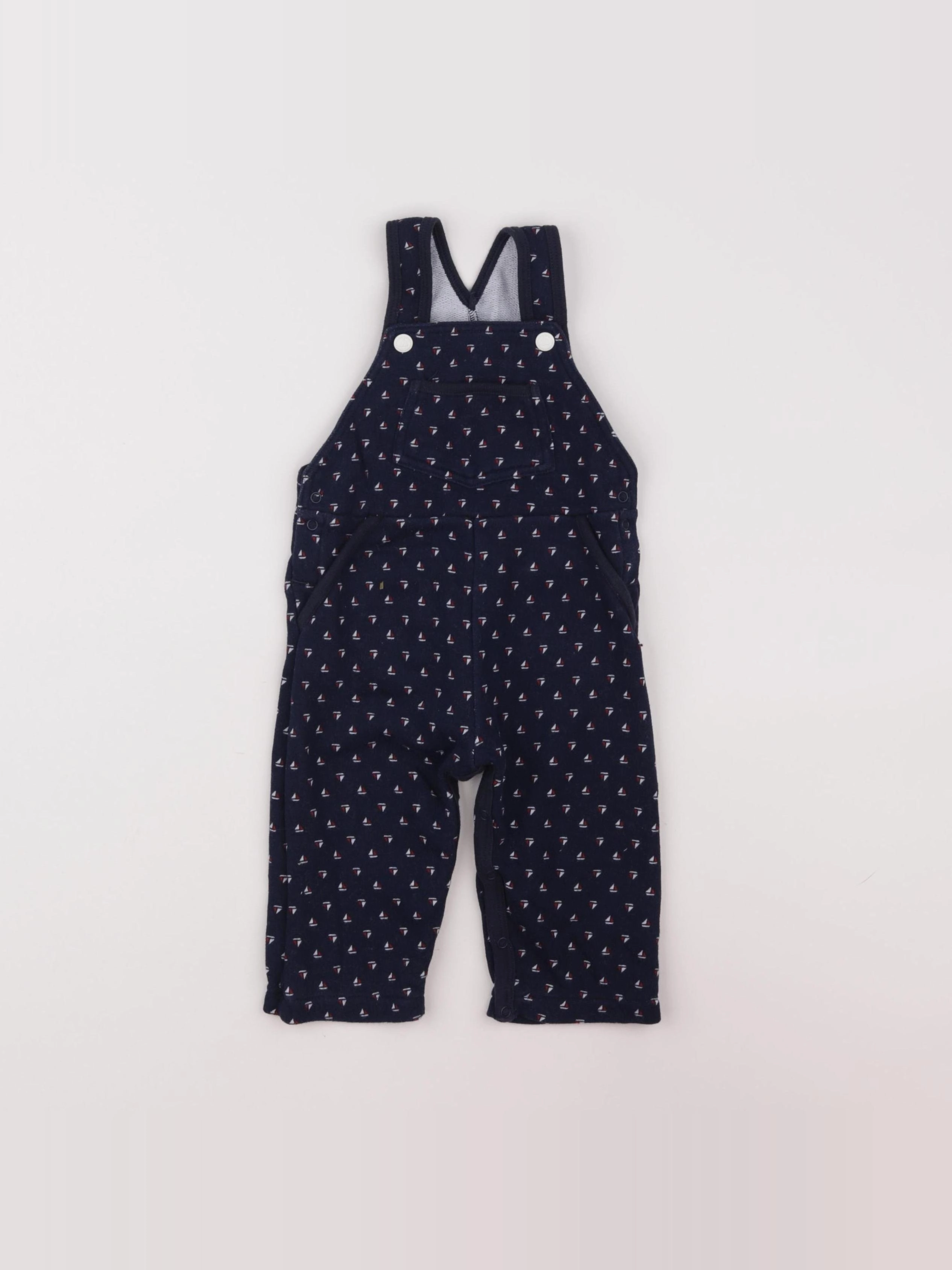 Petit Bateau - salopette bleu - 12 mois