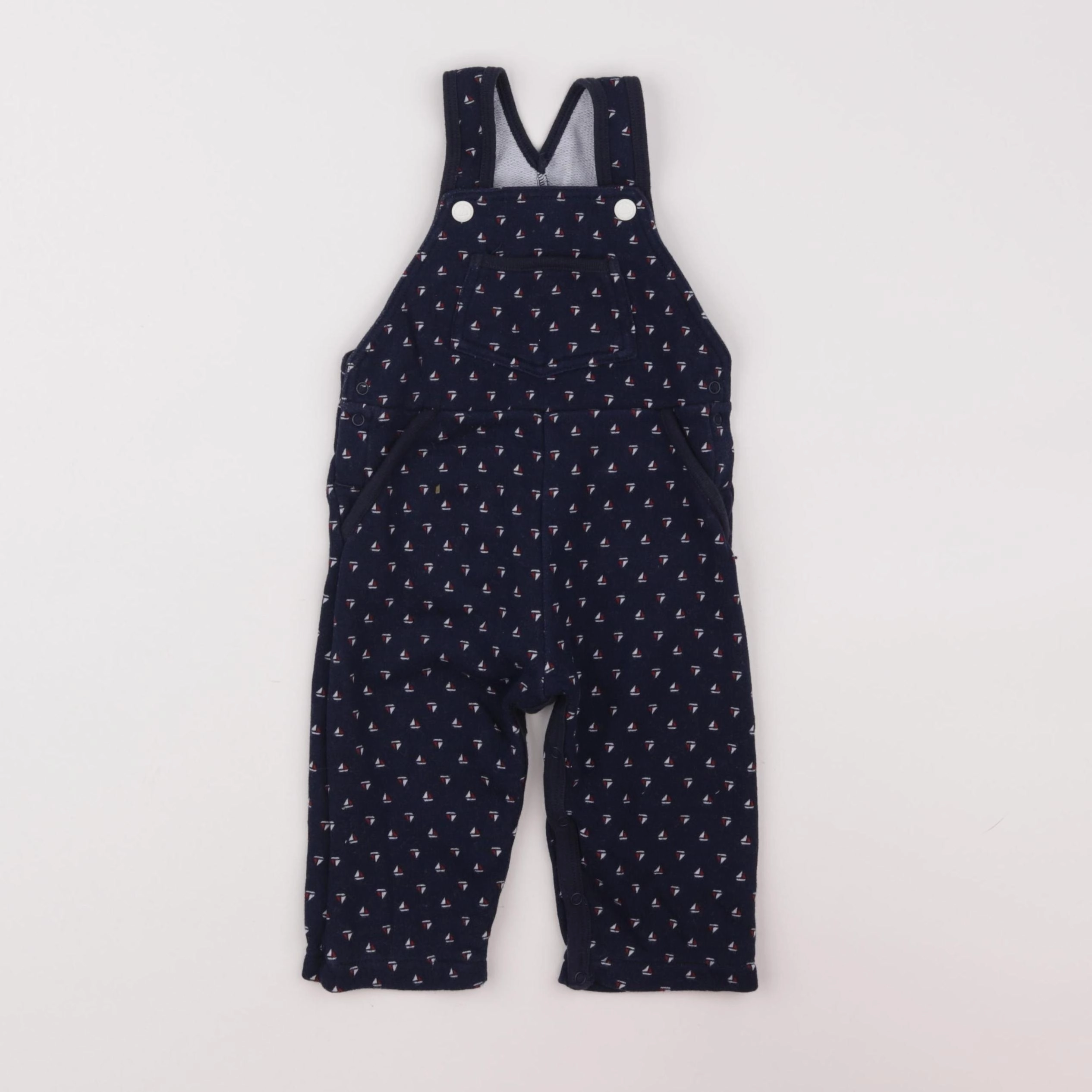 Petit Bateau - salopette bleu - 12 mois