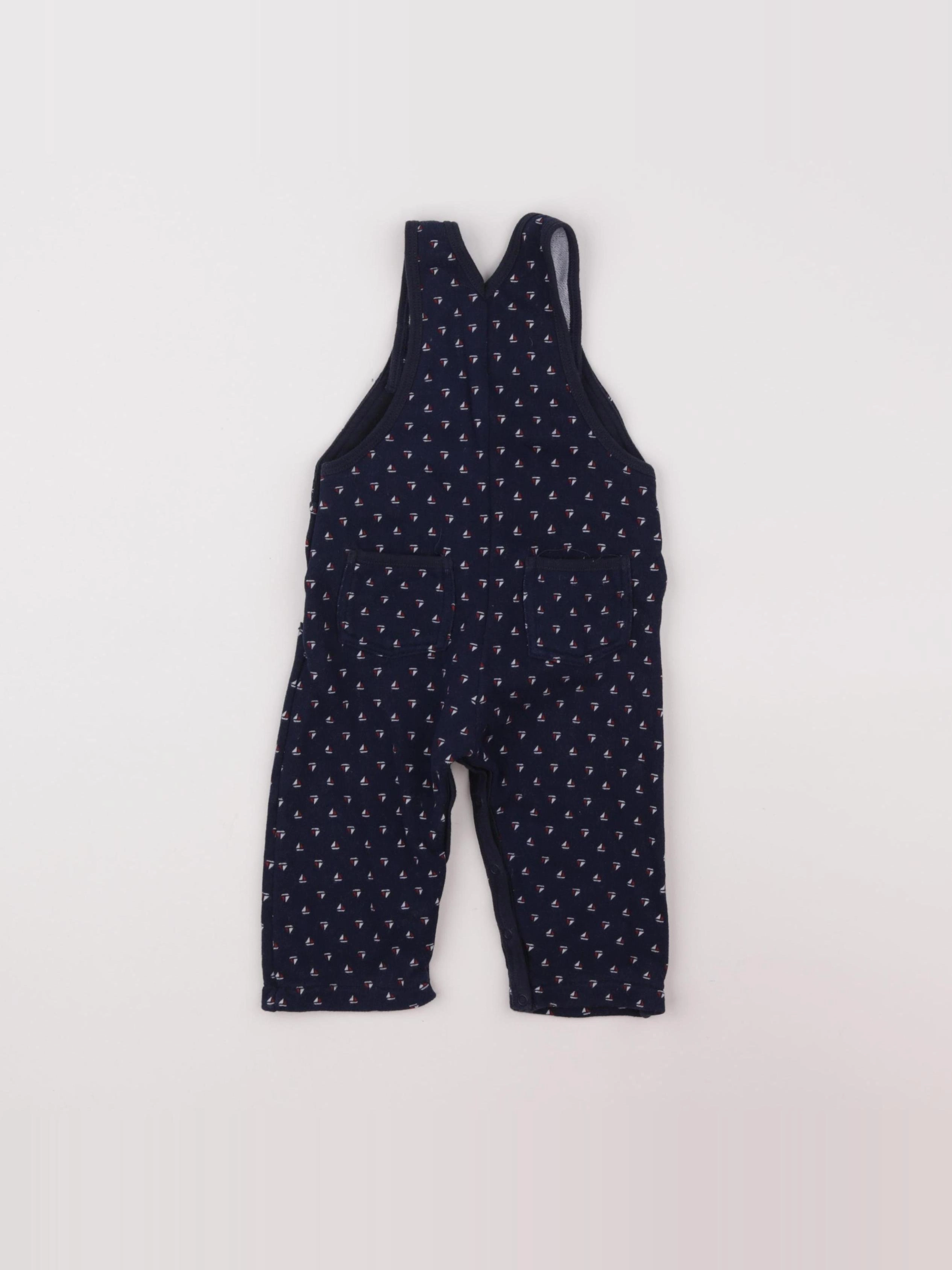 Petit Bateau - salopette bleu - 12 mois