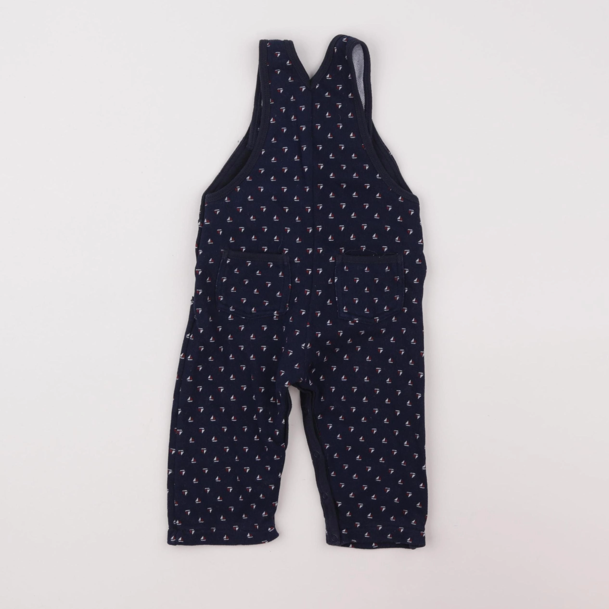 Petit Bateau - salopette bleu - 12 mois