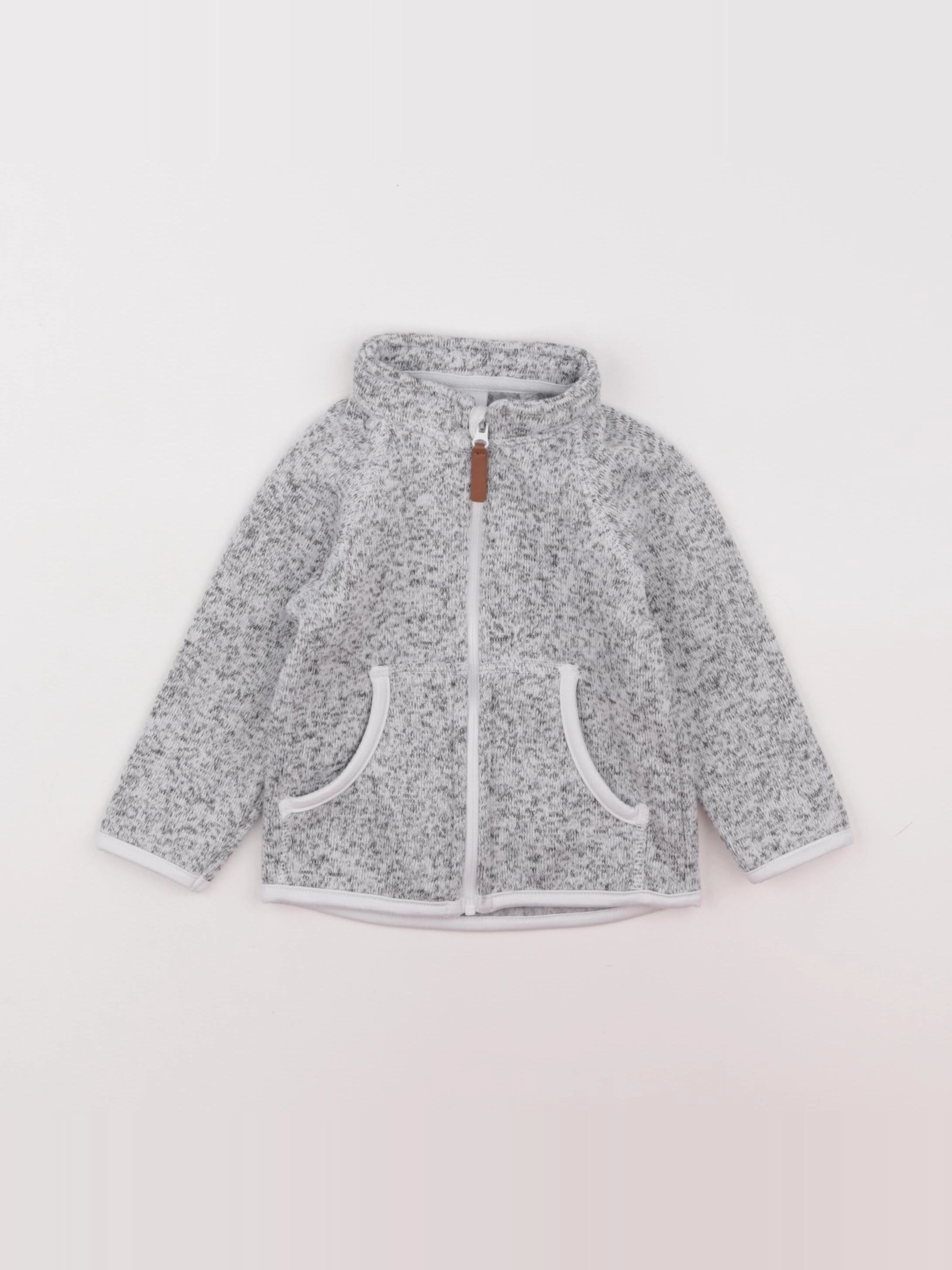 H&M - veste gris - 6/9 mois