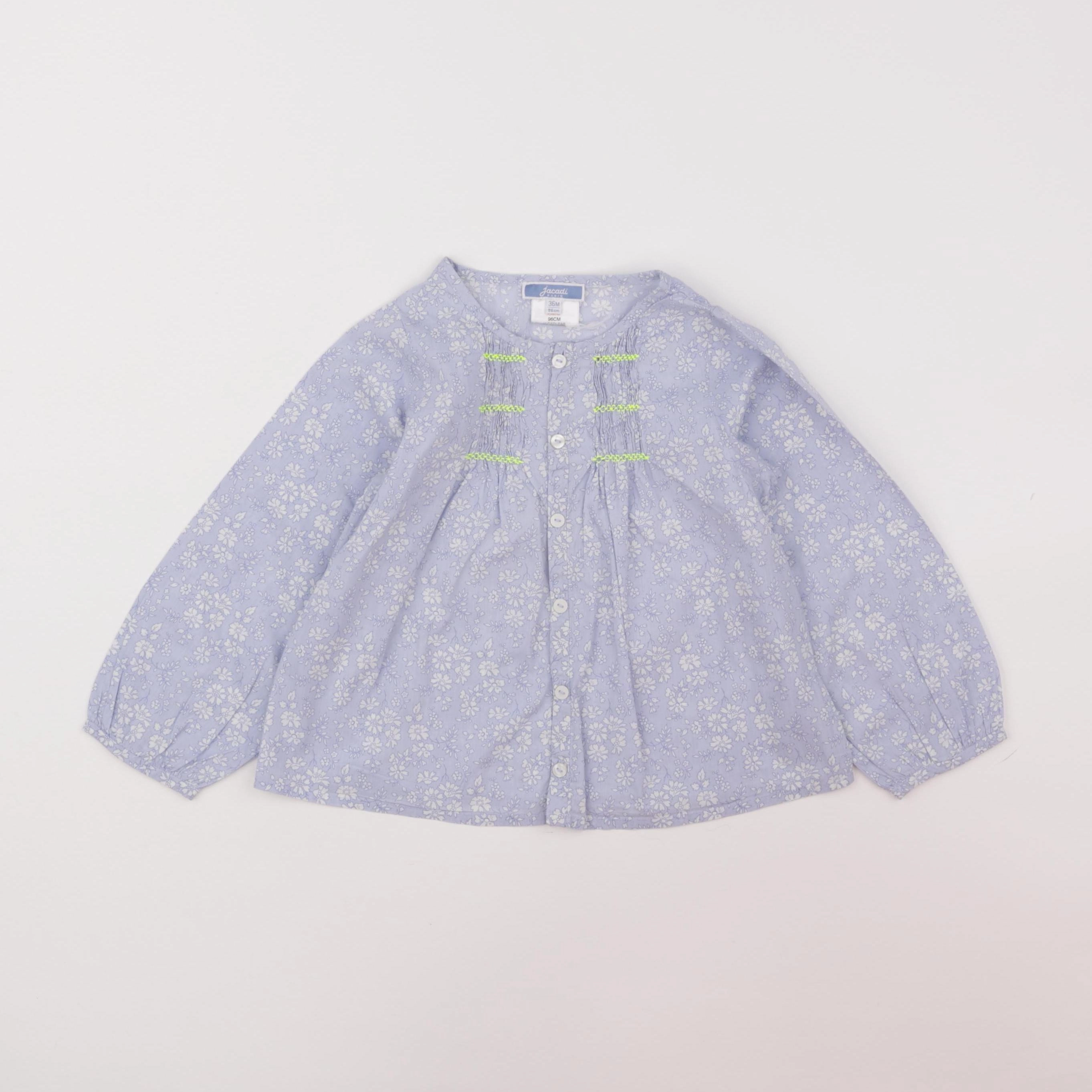 Jacadi - blouse liberty bleu - 36 mois