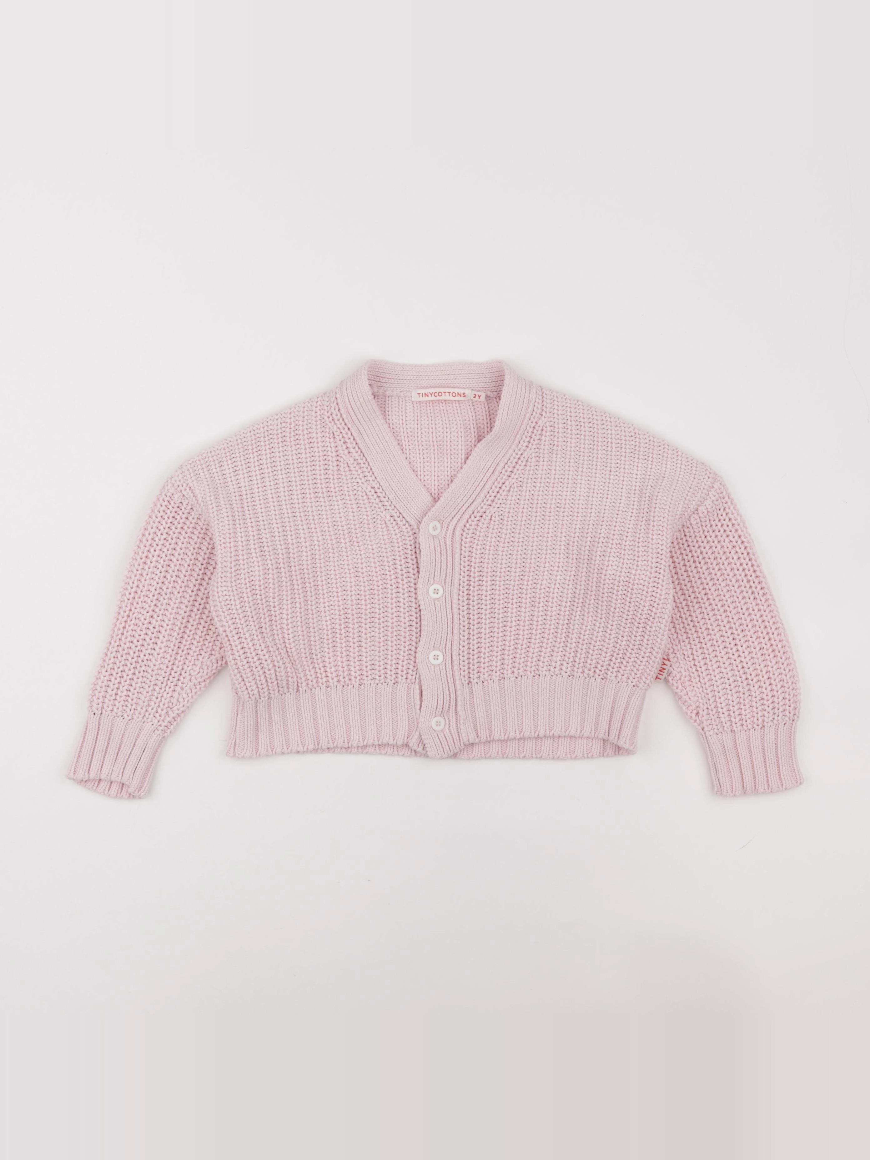 Tiny Cottons - gilet rose - 2 ans