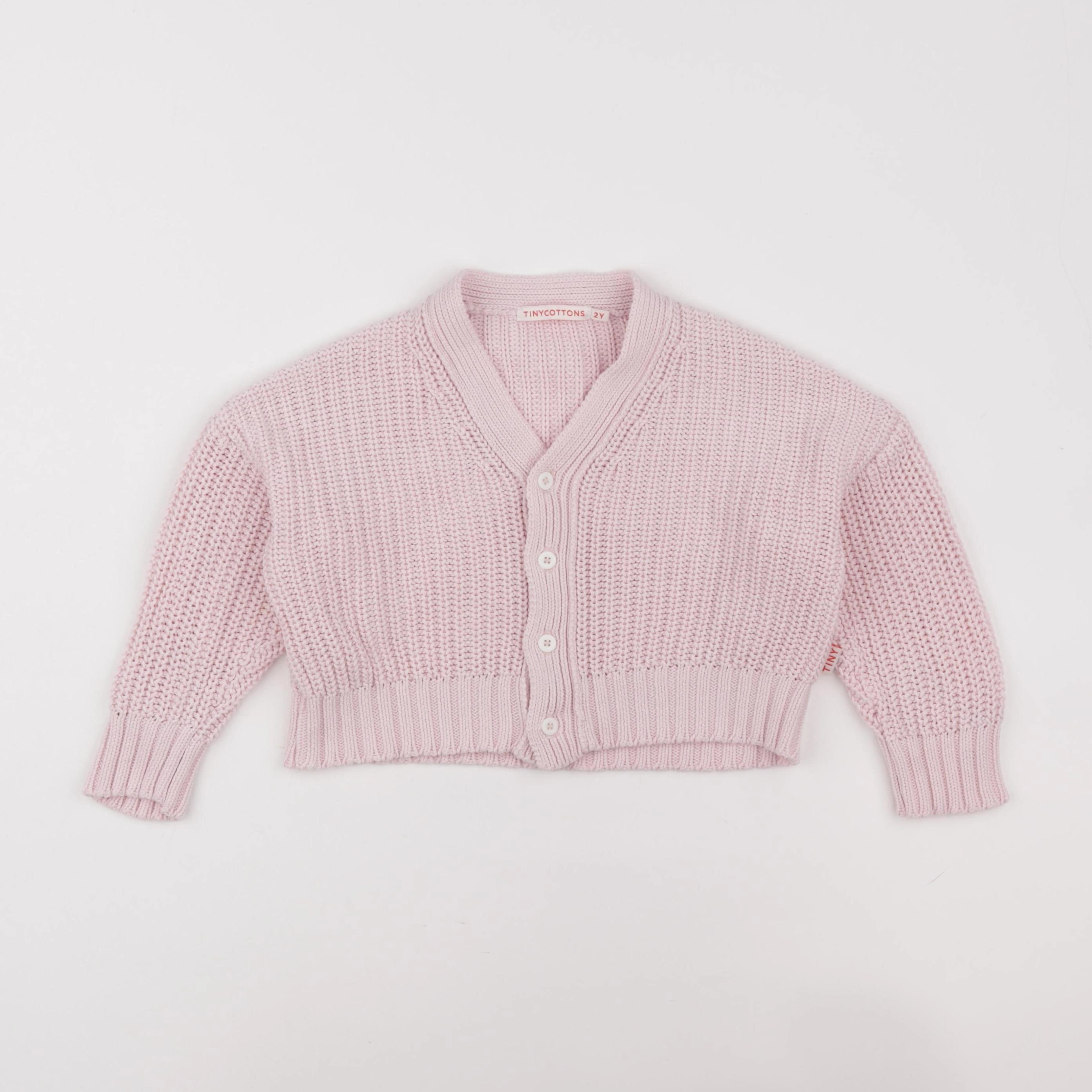 Tiny Cottons - gilet rose - 2 ans