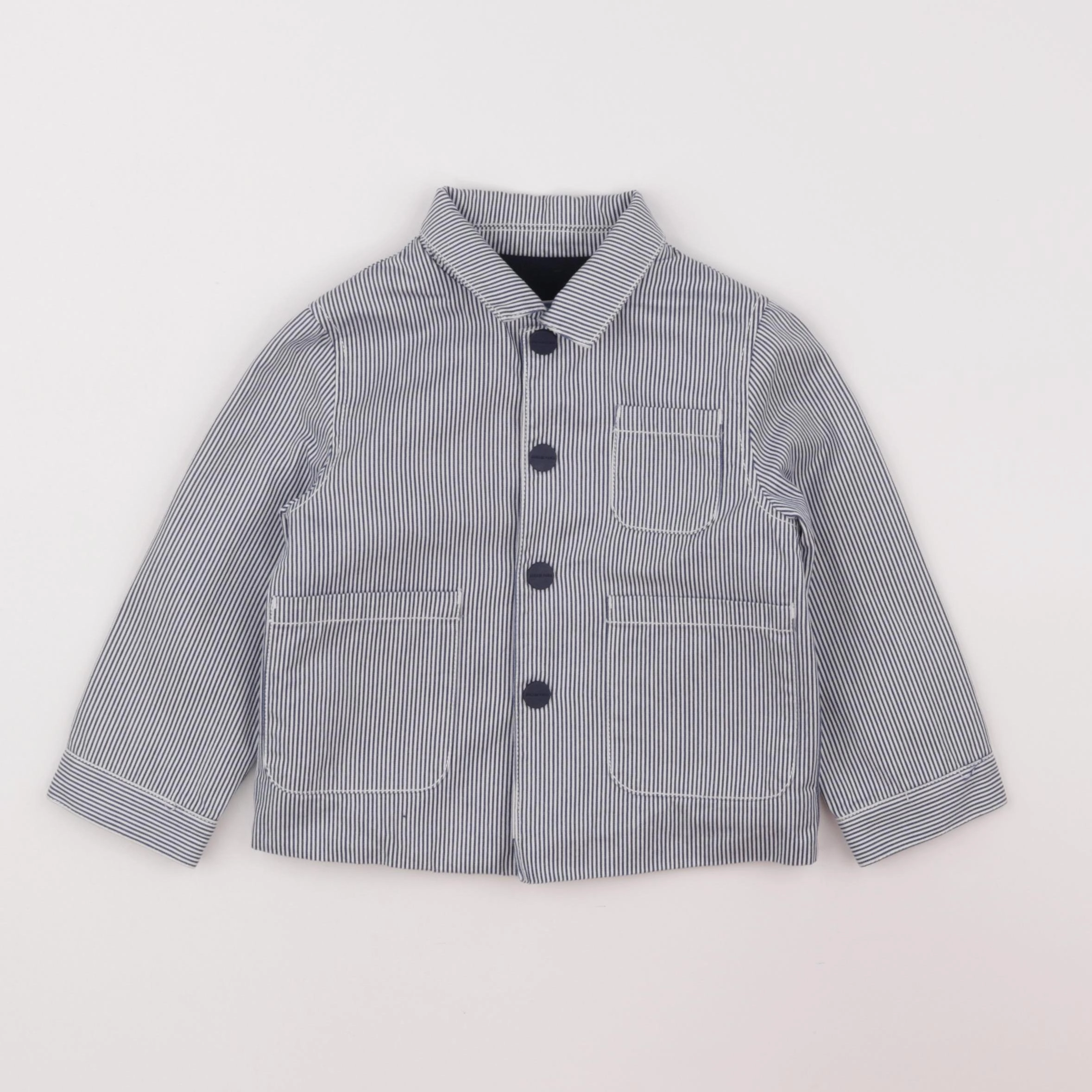 Jacadi - veste doublé bleu - 24 mois