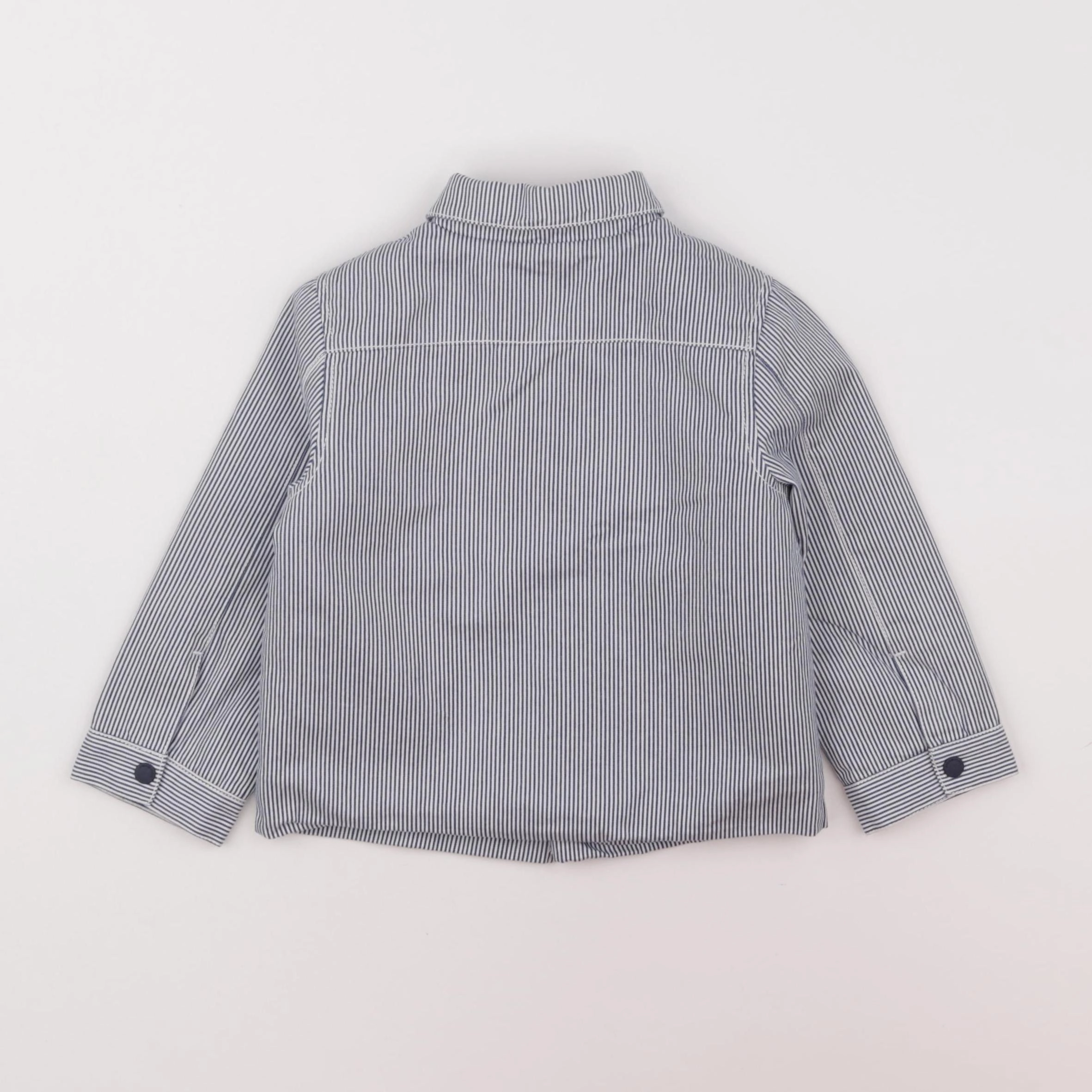 Jacadi - veste doublé bleu - 24 mois