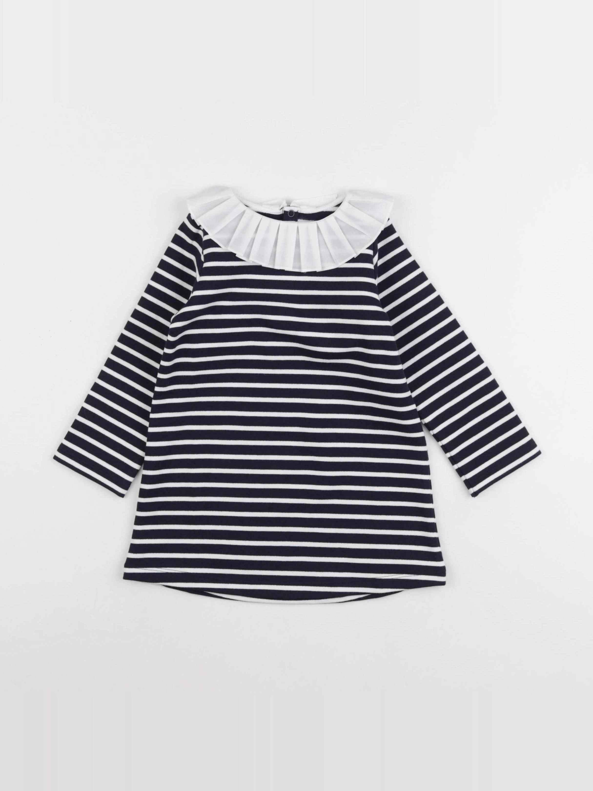Jacadi - robe bleu, blanc - 24 mois