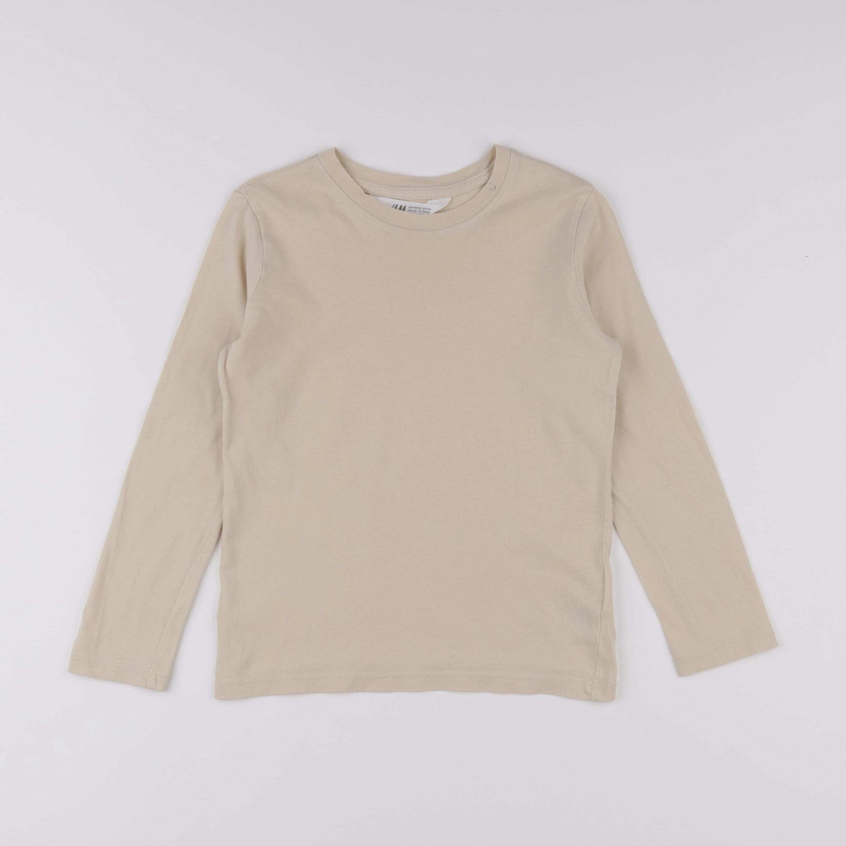 H&M - tee-shirt beige - 4/6 ans
