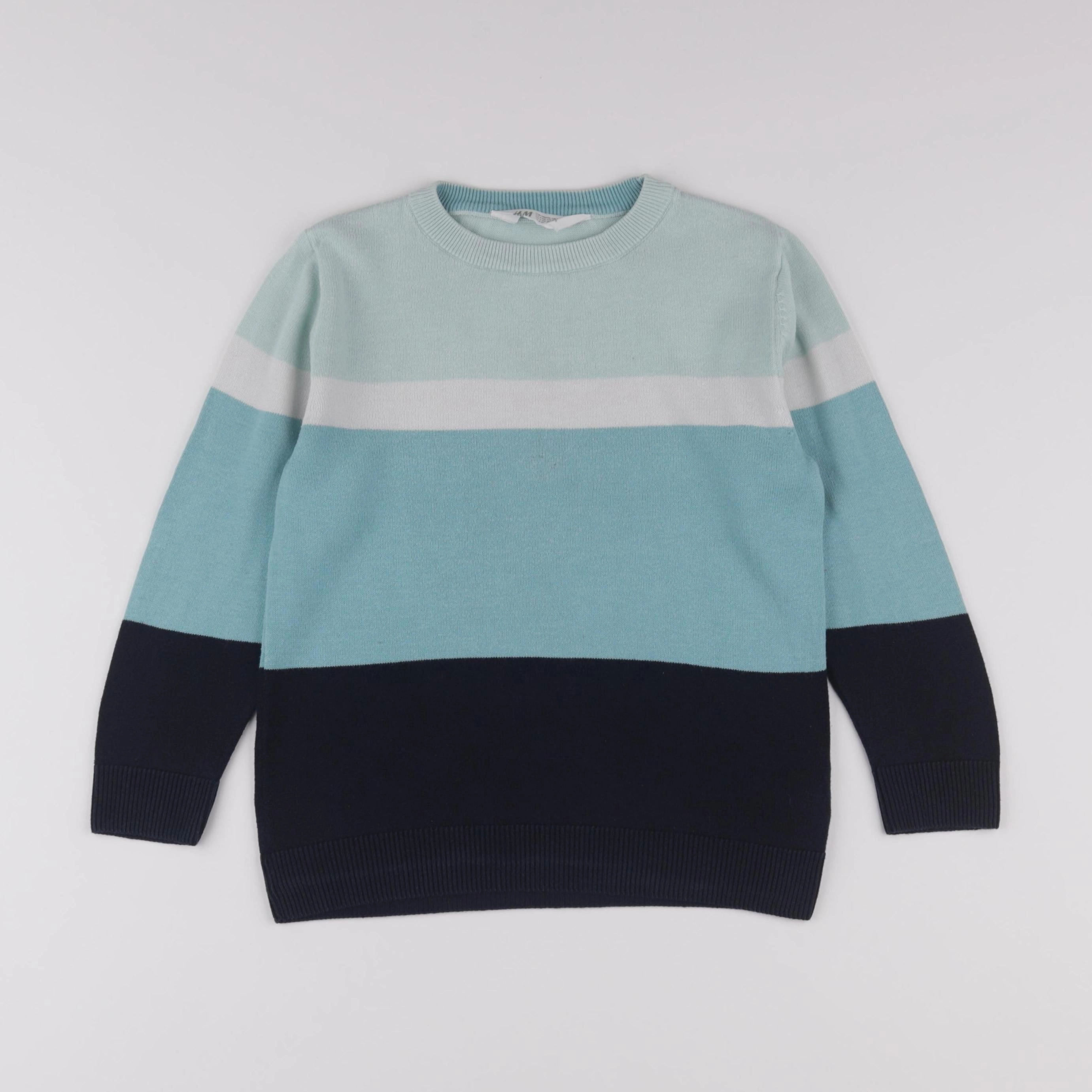 H&M - pull bleu - 6 ans