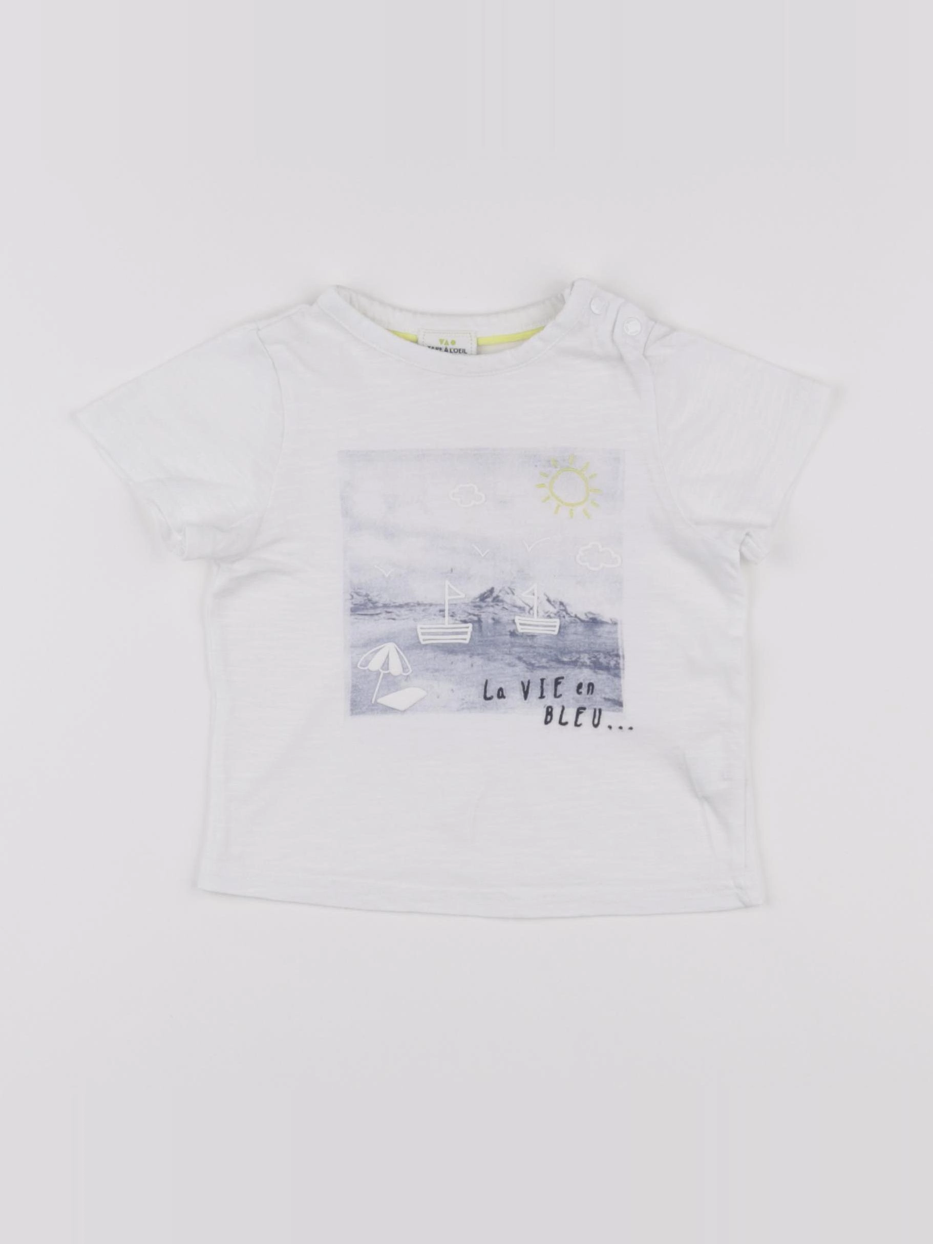 Tape à l'oeil - tee-shirt blanc - 12 mois