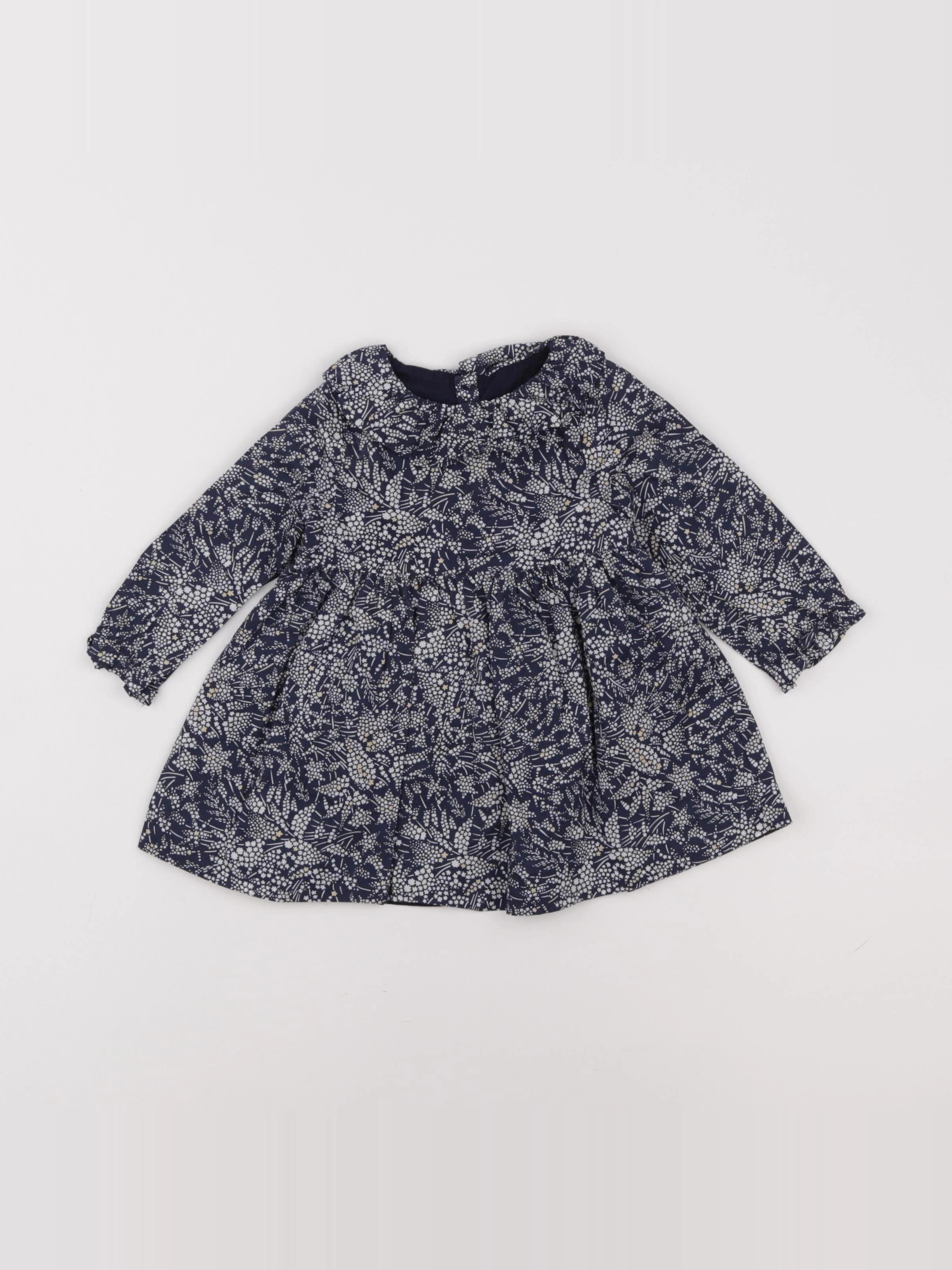 Jacadi - robe liberty bleu - 6 mois