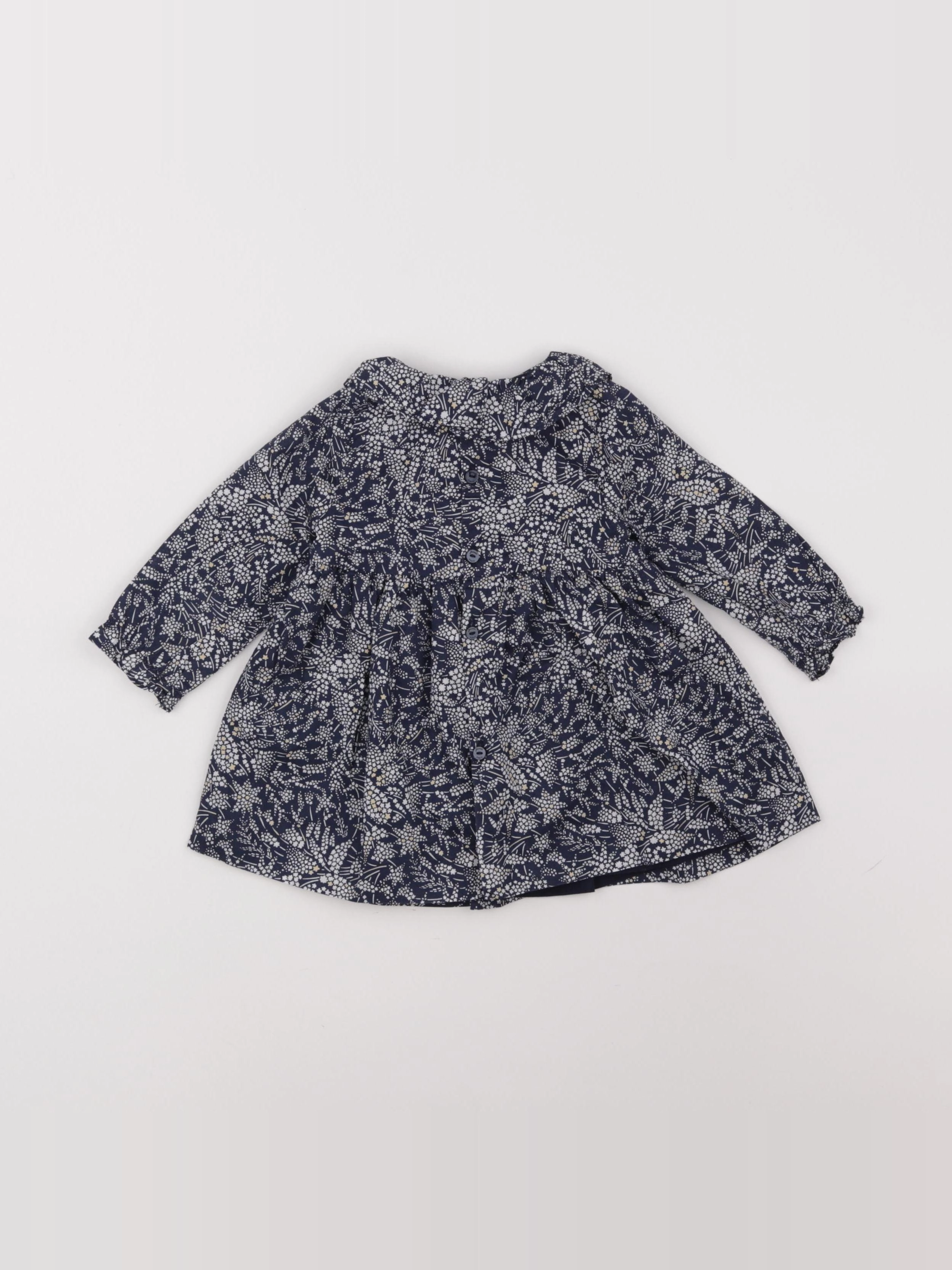 Jacadi - robe liberty bleu - 6 mois