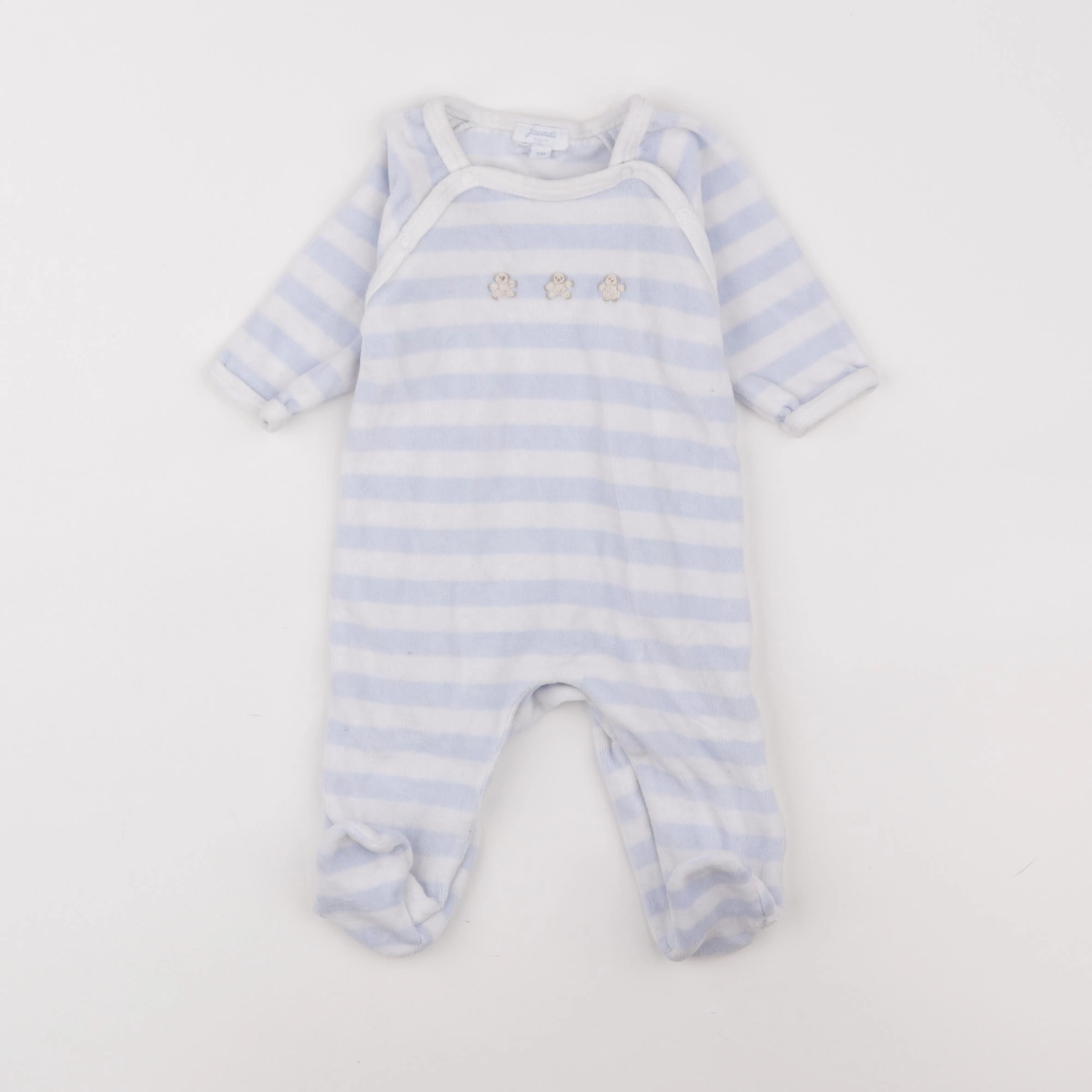 Jacadi - pyjama velours bleu - 3 mois